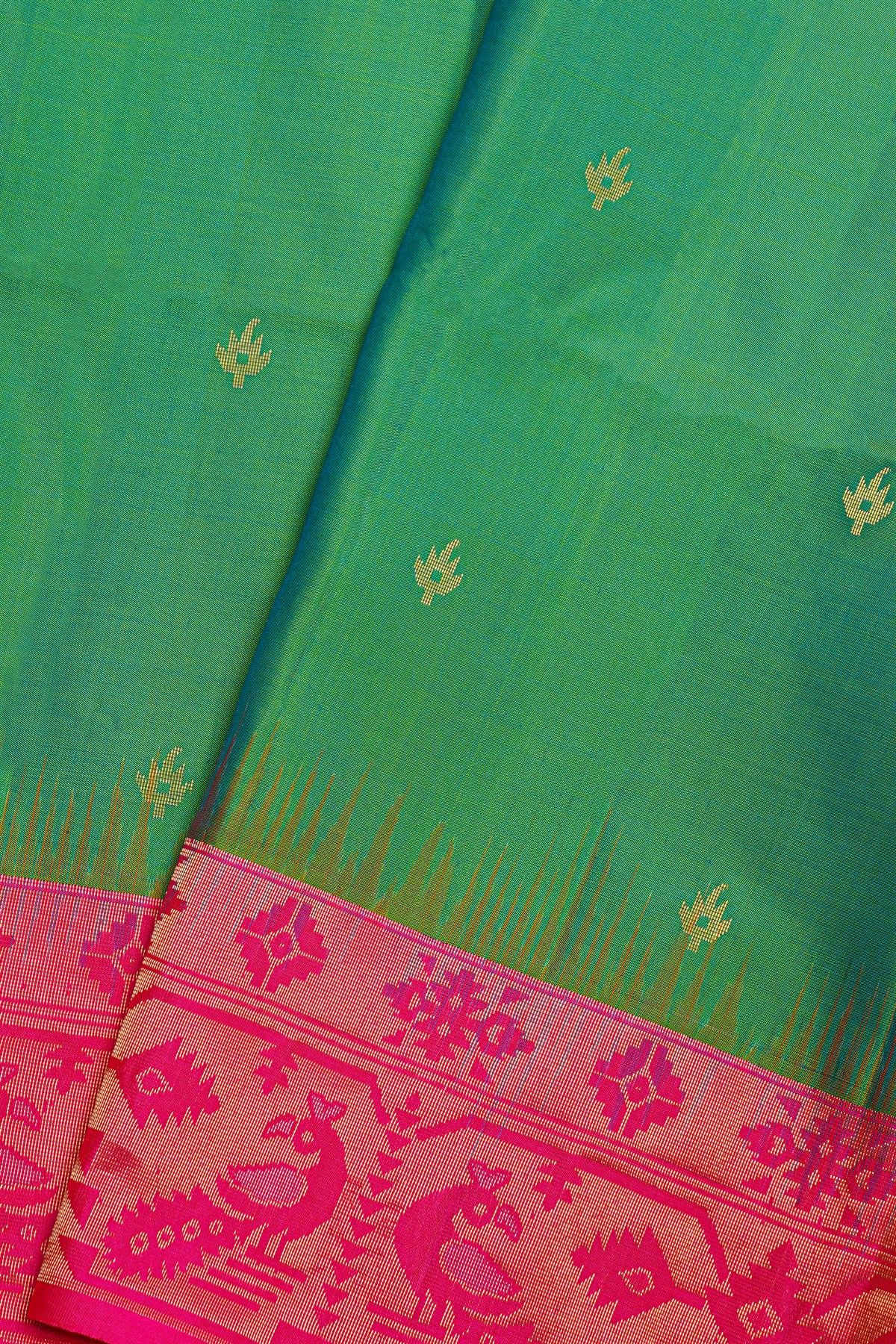 Coimbatore Soft Silk Green Saree