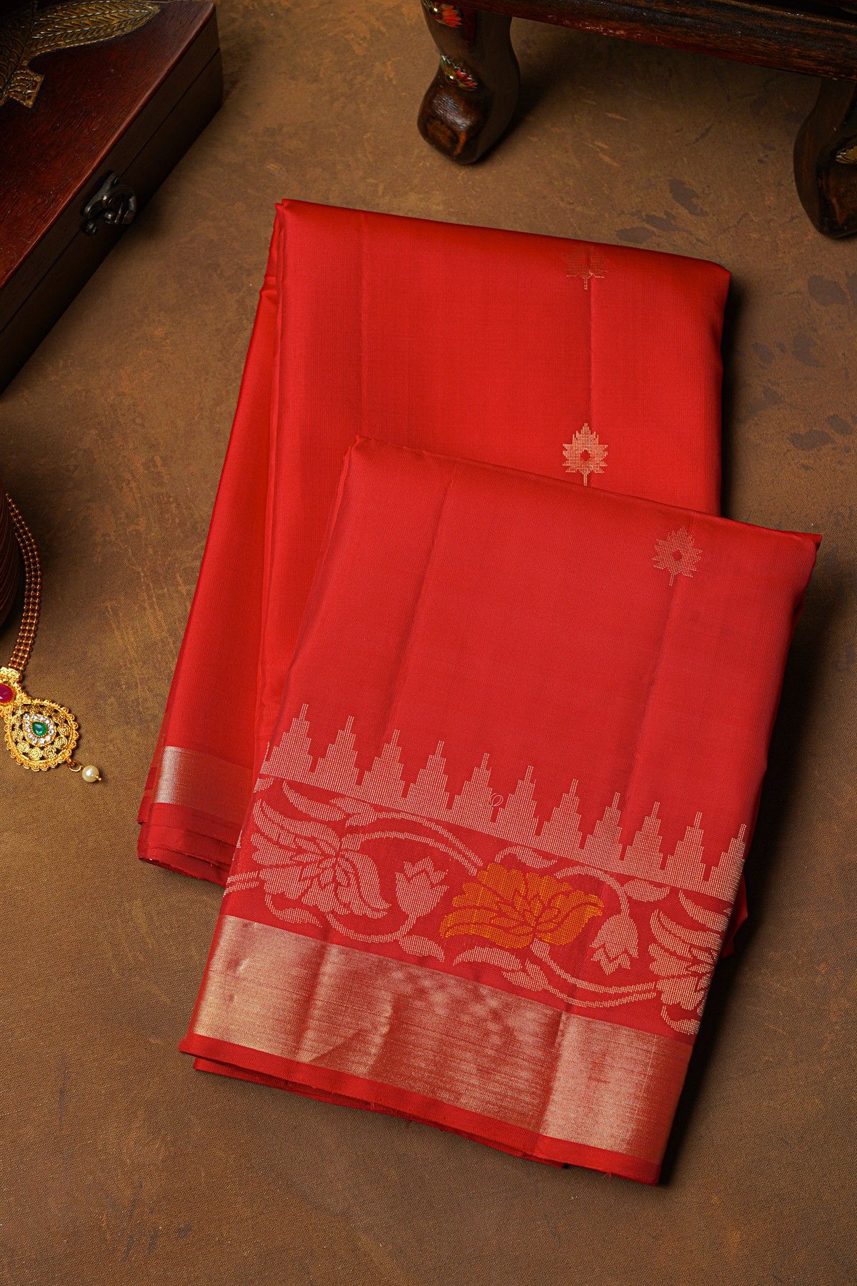 Coimbatore Soft Silk Red Saree