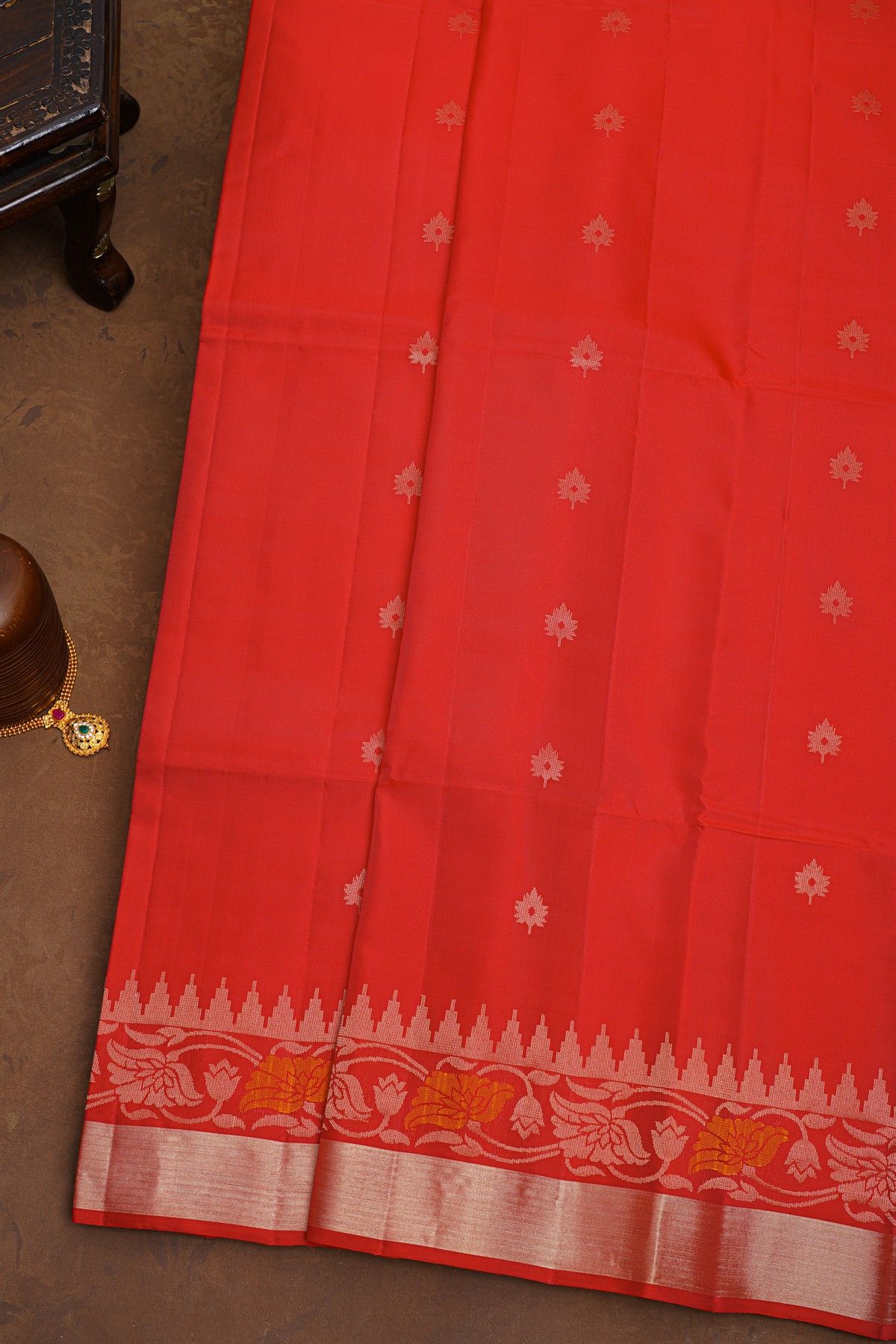 Coimbatore Soft Silk Red Saree