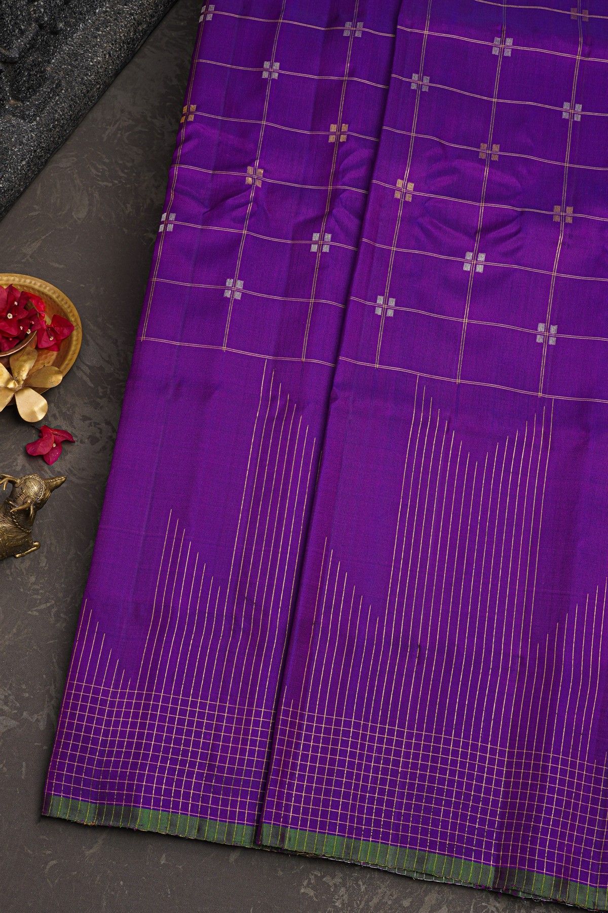 Gadwal Silk Purple Saree