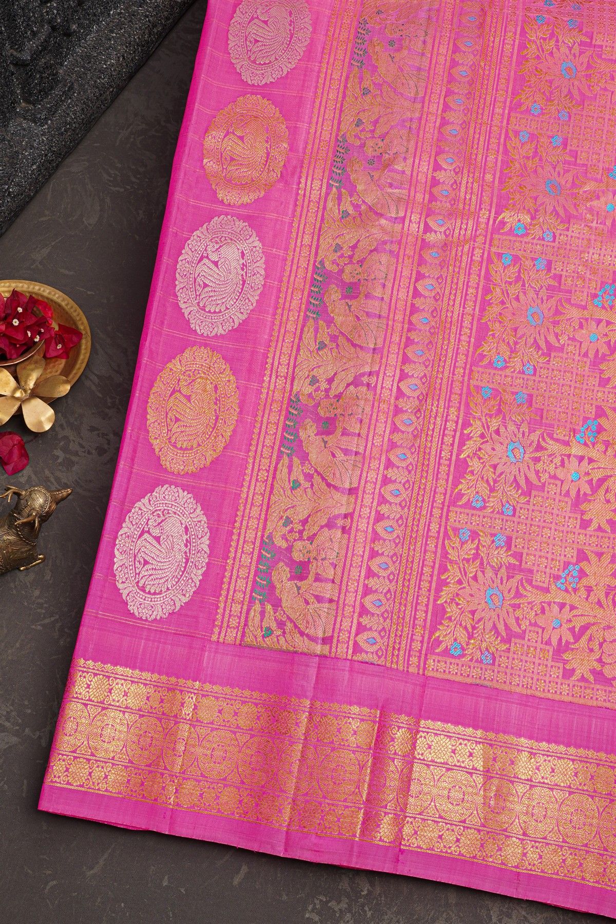 Gadwal Silk Yellow Saree