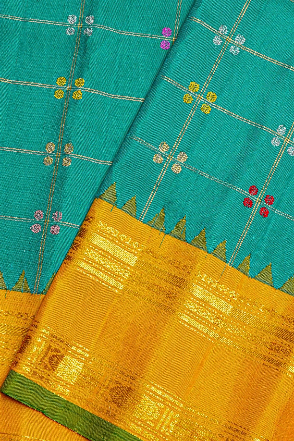 Gadwal Silk Sea Green Saree