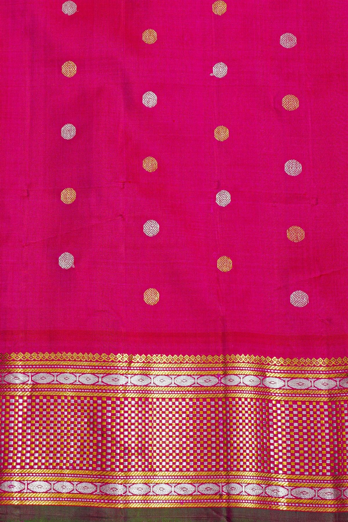 Gadwal Silk Navy Blue Saree