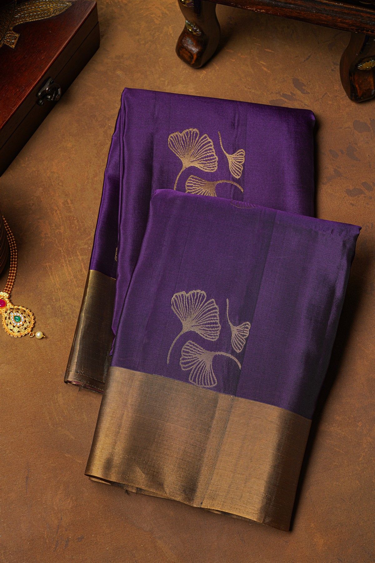 Coimbatore Soft Silk Dark Purple Saree