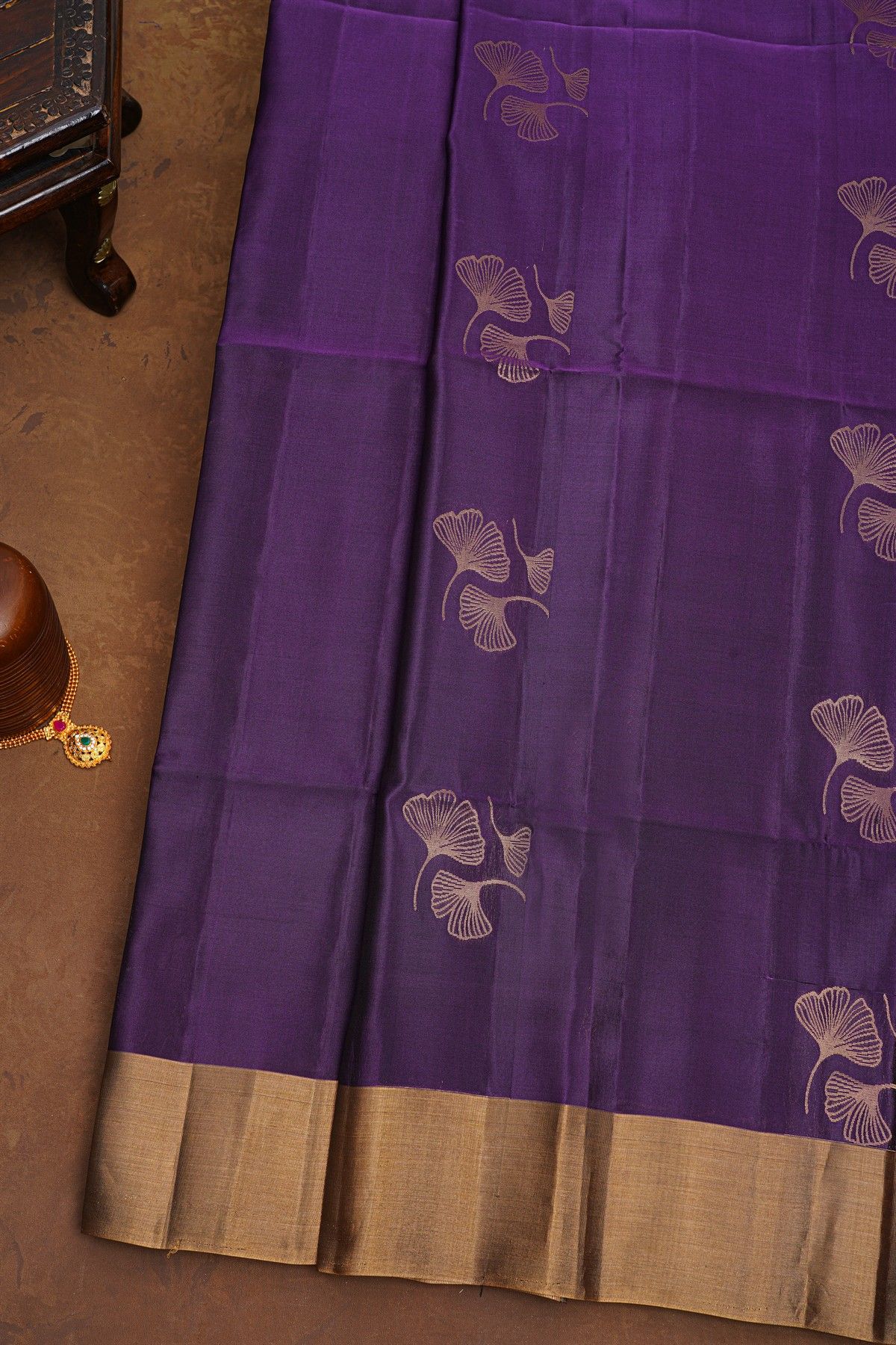 Coimbatore Soft Silk Dark Purple Saree