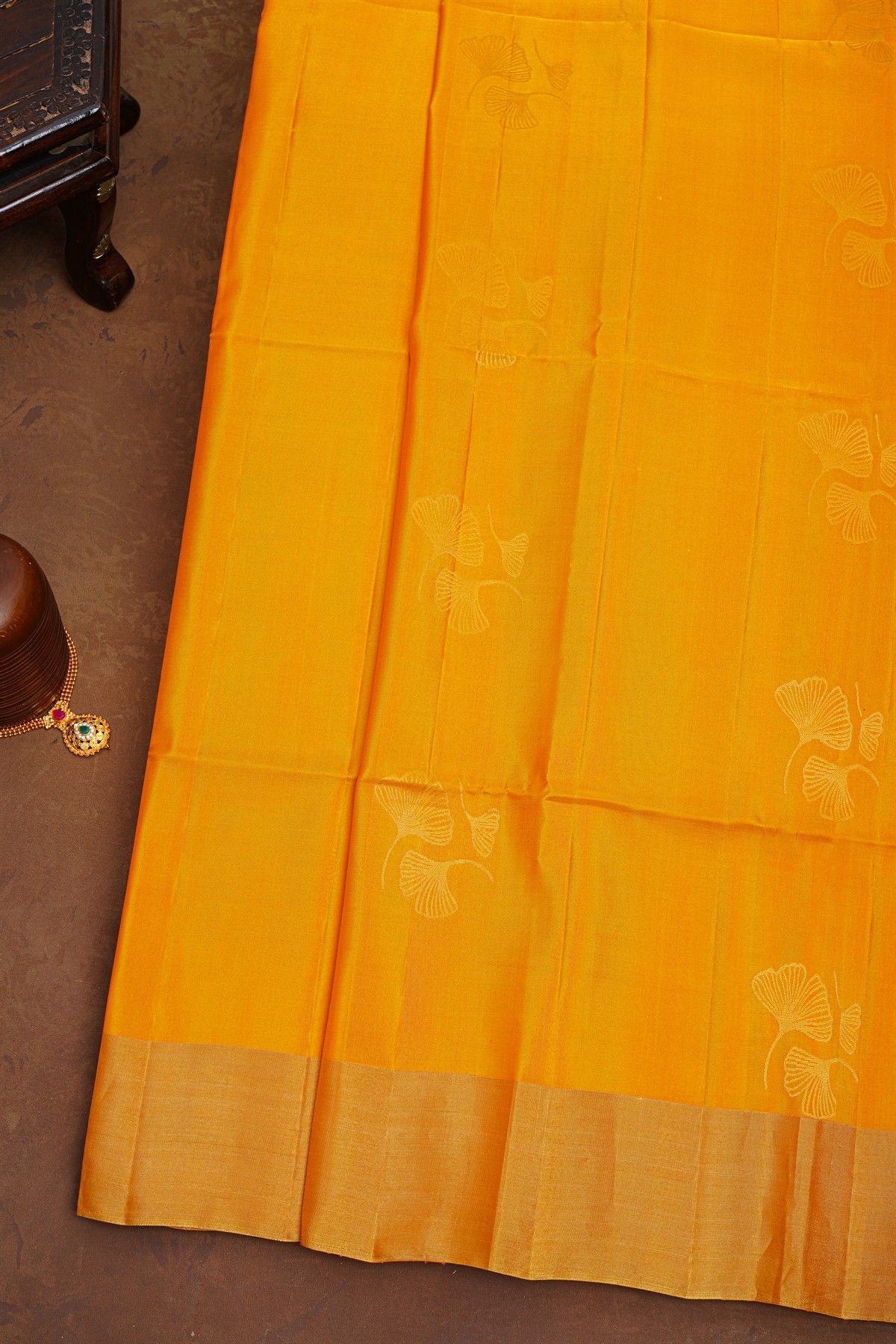 Coimbatore Soft Silk Mustard Saree