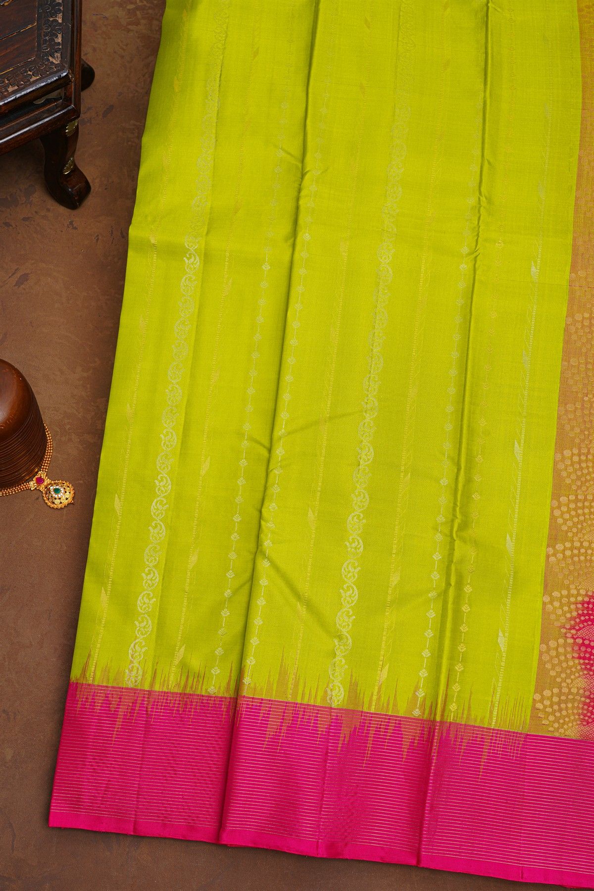 Coimbatore Soft Silk Parrot Green Saree