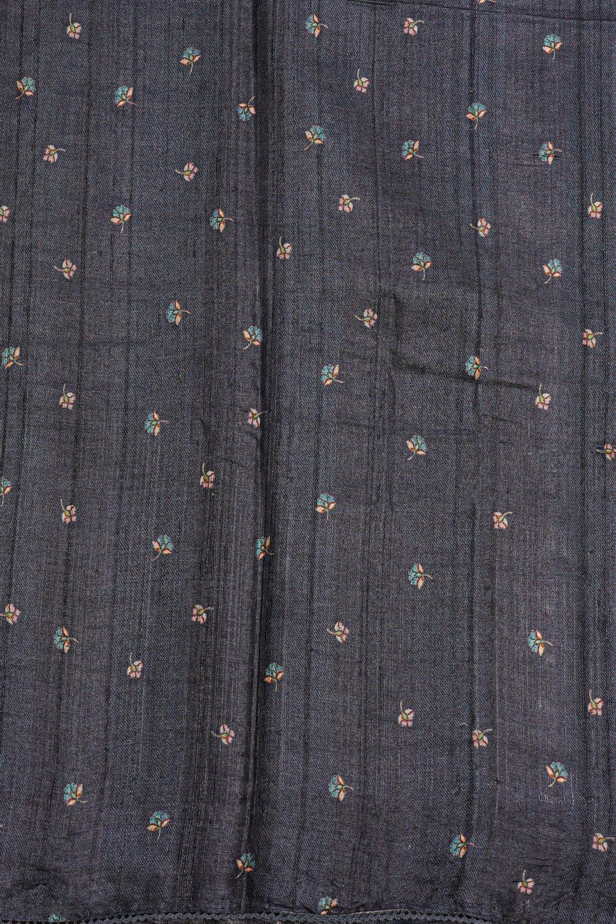 Fancy Tussar Grey Saree