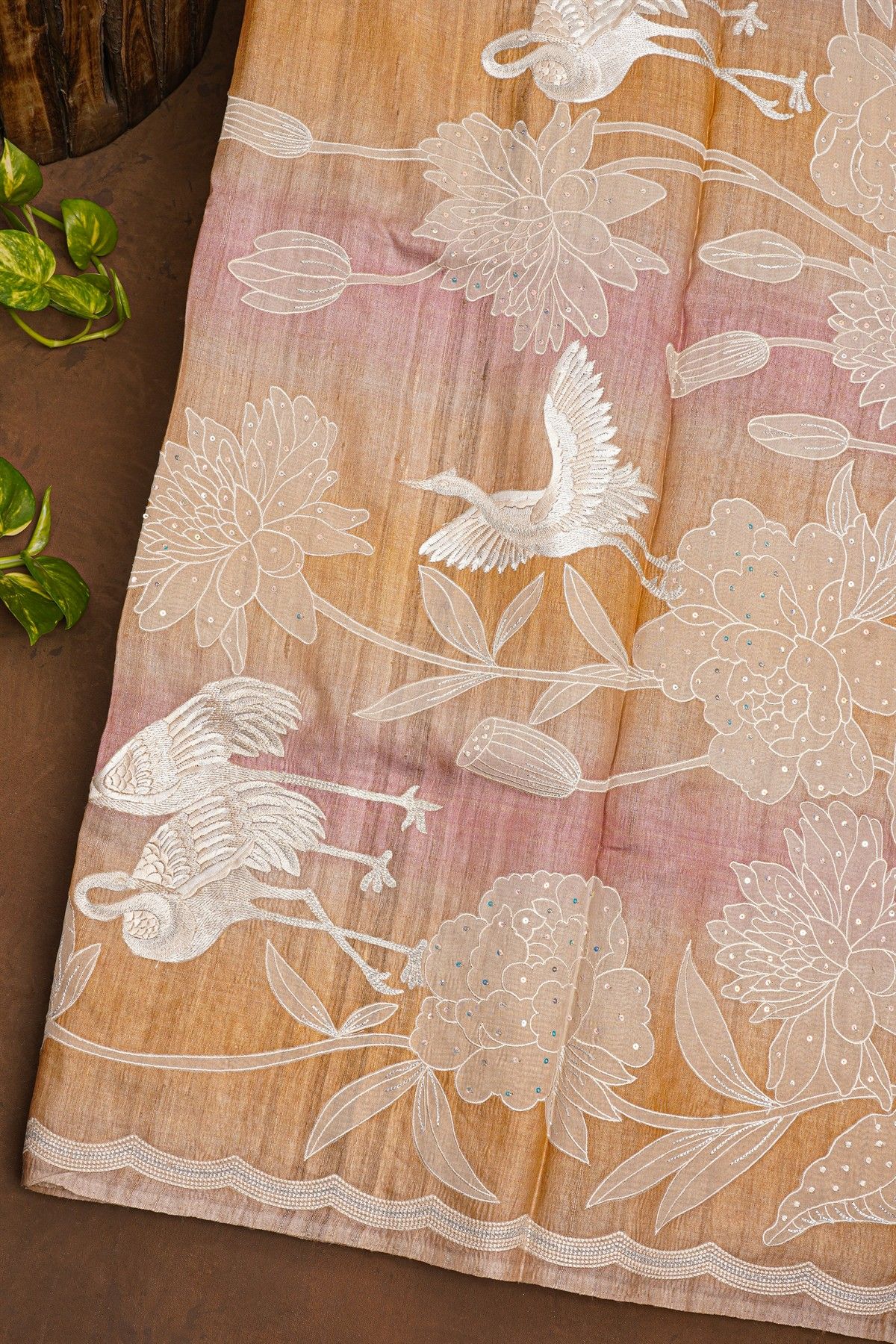 Fancy Tussar Multi Colour Saree