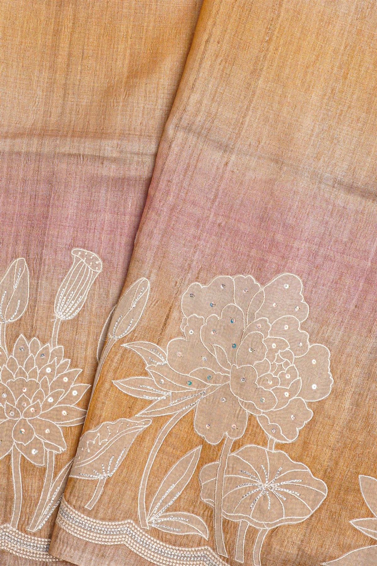 Fancy Tussar Multi Colour Saree