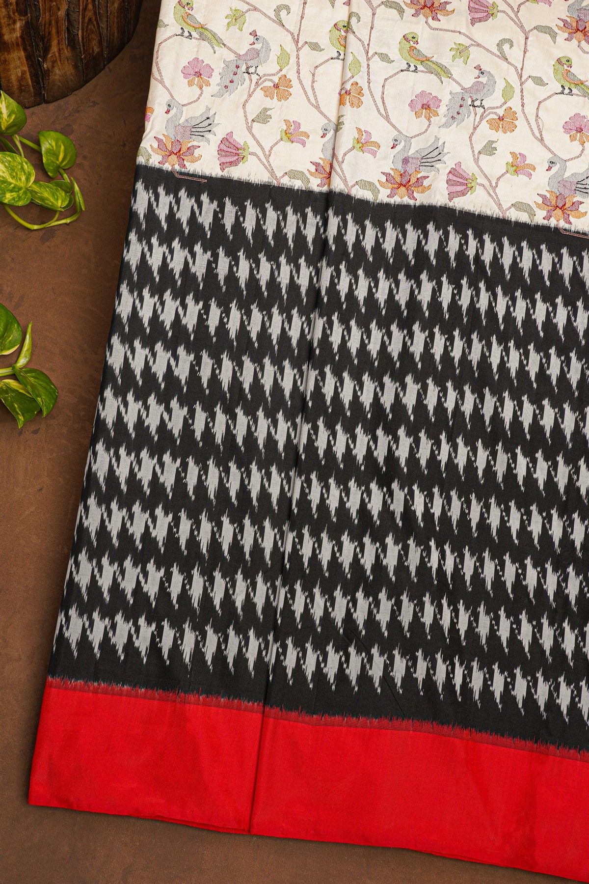 Fusion Silk Multi Colour Saree