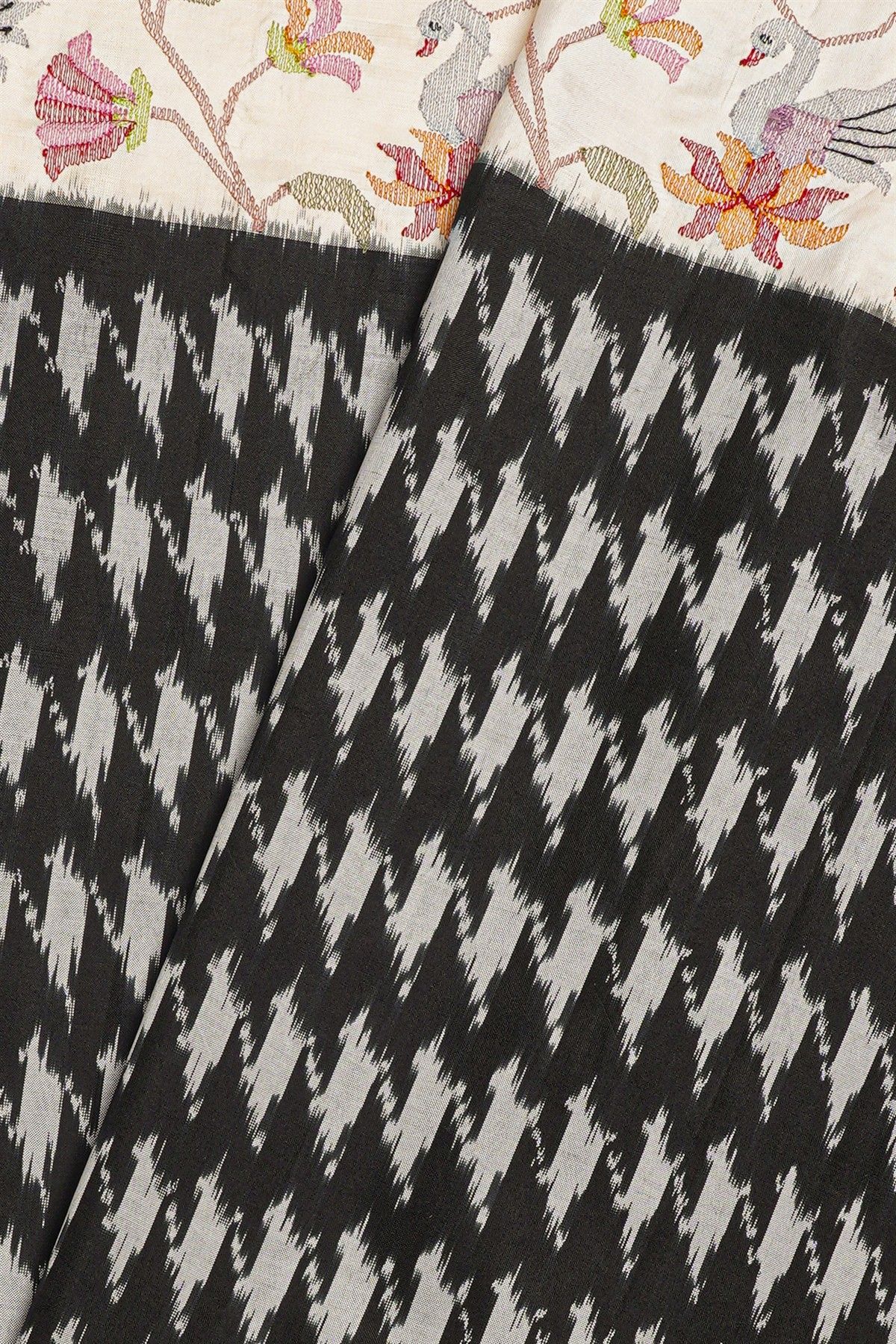 Fusion Silk Multi Colour Saree