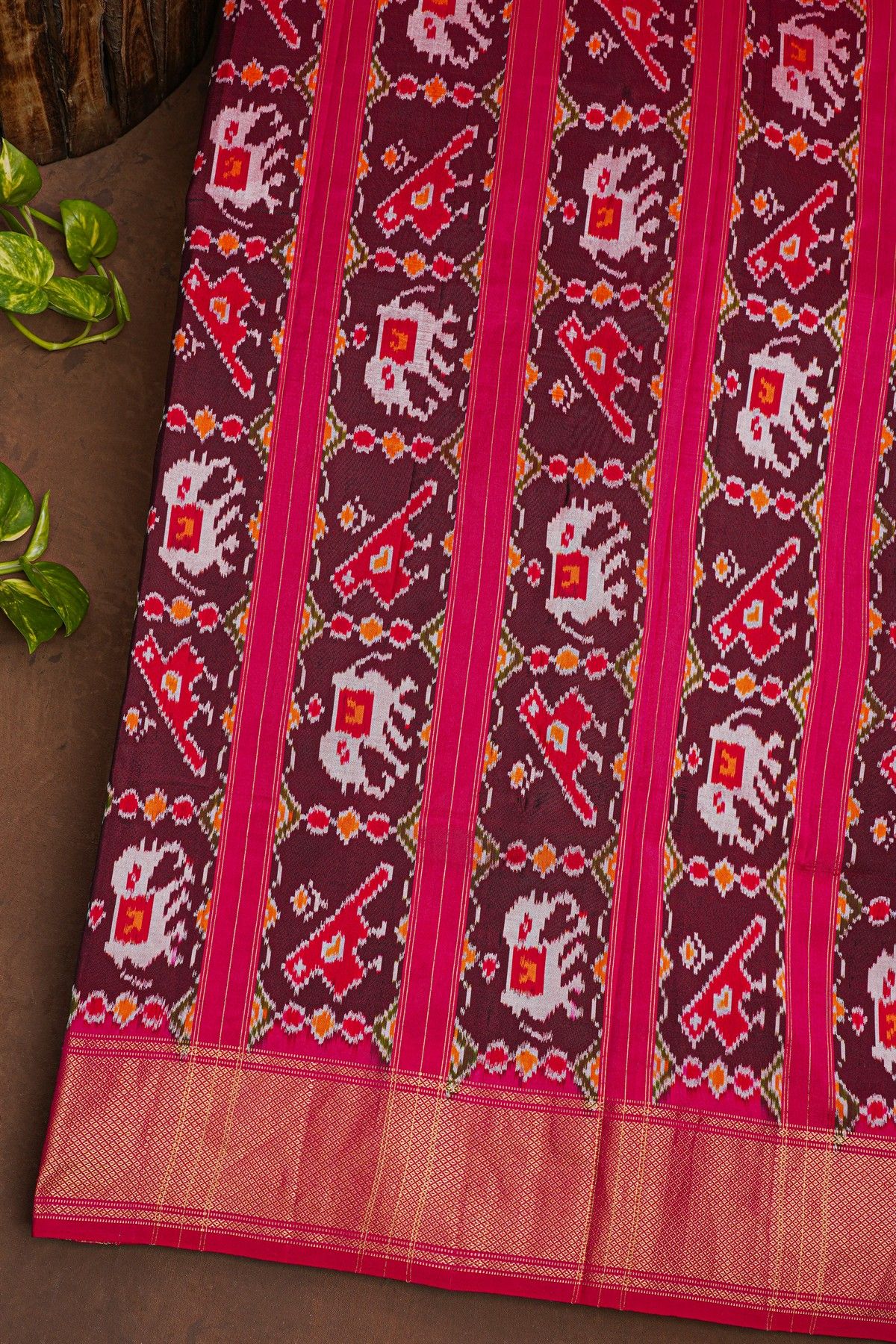 Fusion Silk Bottle Green Saree