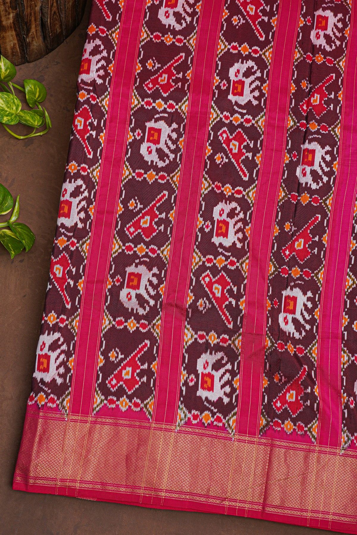 Fusion Silk Navy Blue Saree