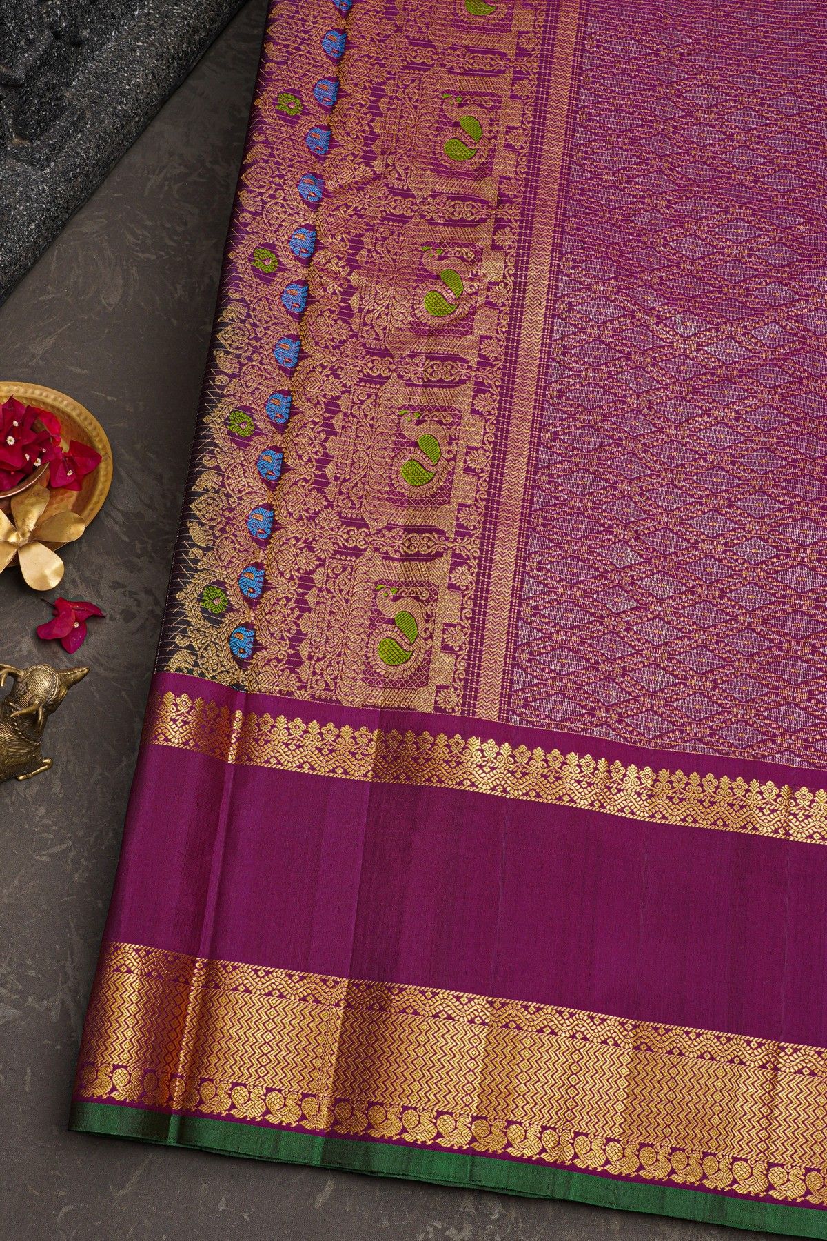 Gadwal Silk Black Saree