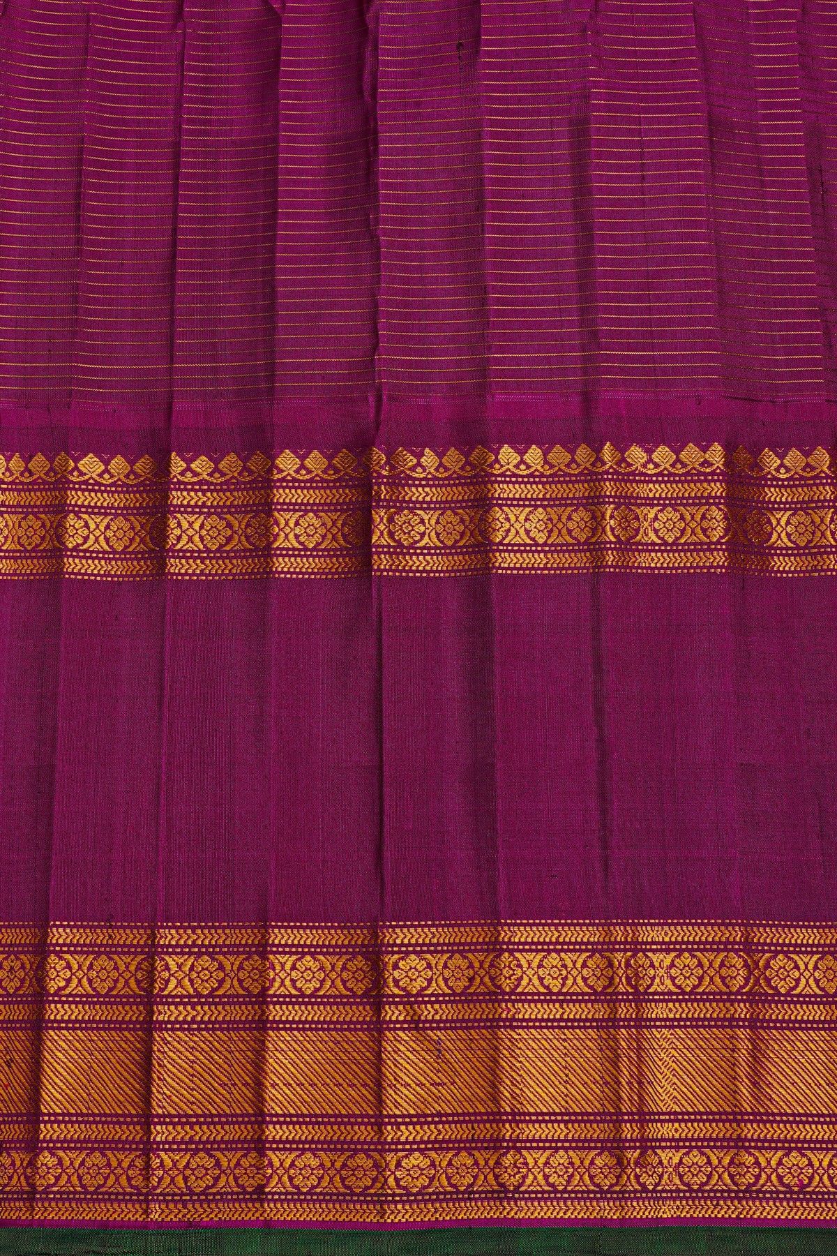 Gadwal Silk Mehendi Green Saree