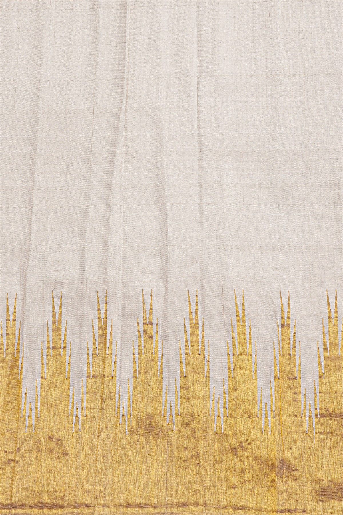 Gadwal Silk Off White Saree