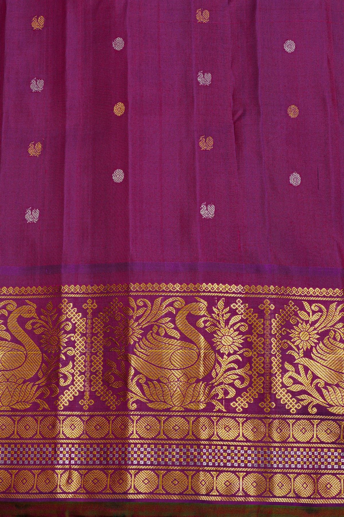 Gadwal Silk Black Saree