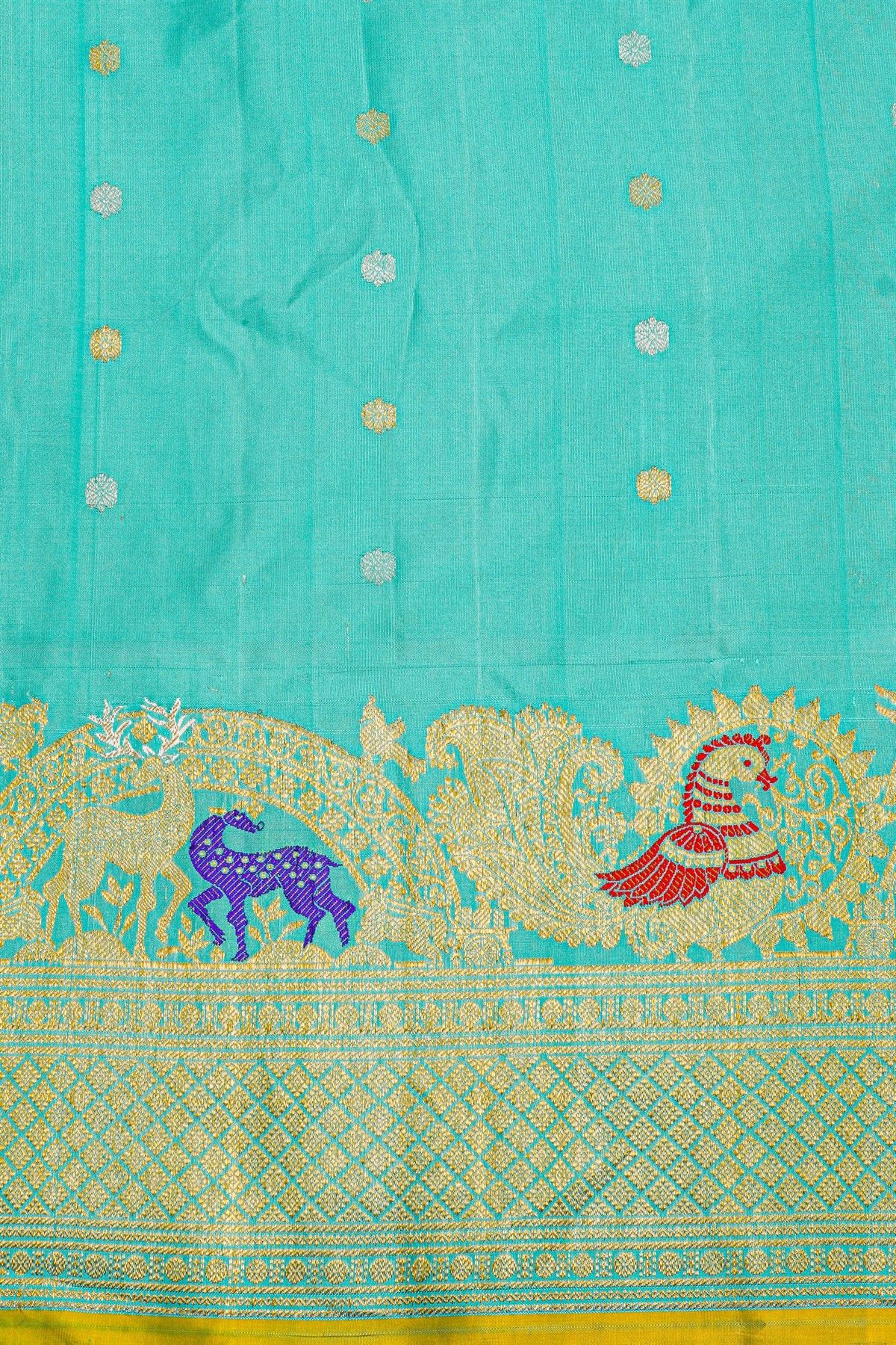 Gadwal Silk Cream Saree