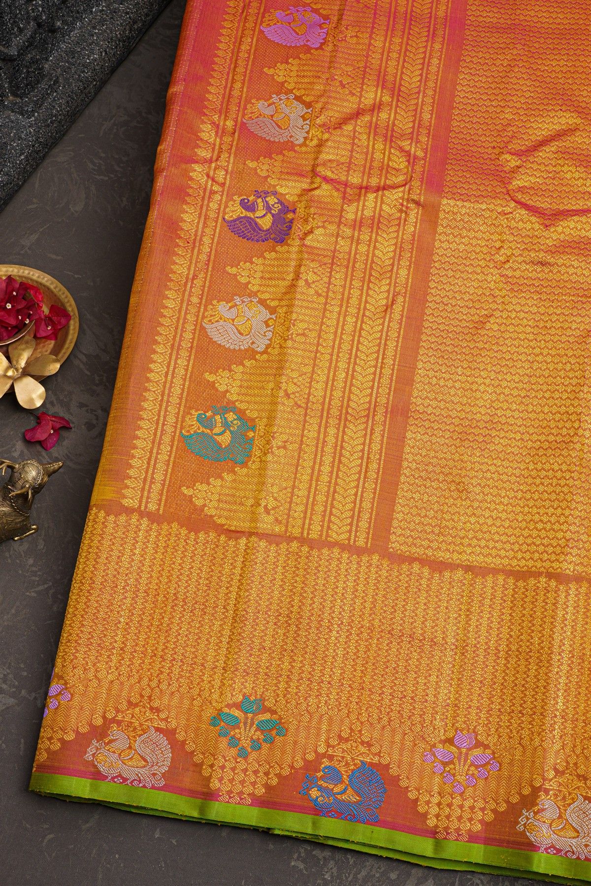 Gadwal Silk Yellow Saree