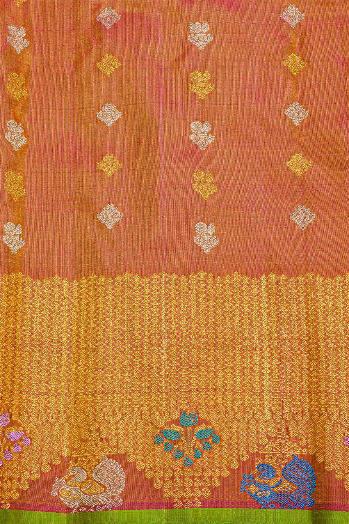 Gadwal Silk Yellow Saree
