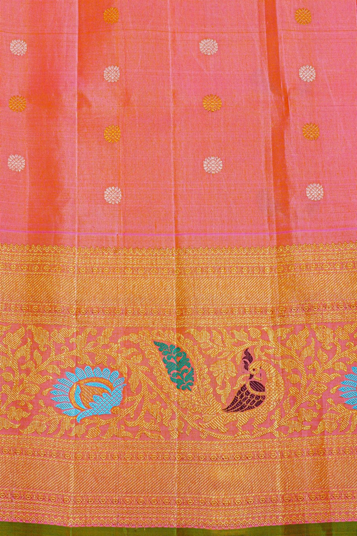 Gadwal Silk Mustard Saree