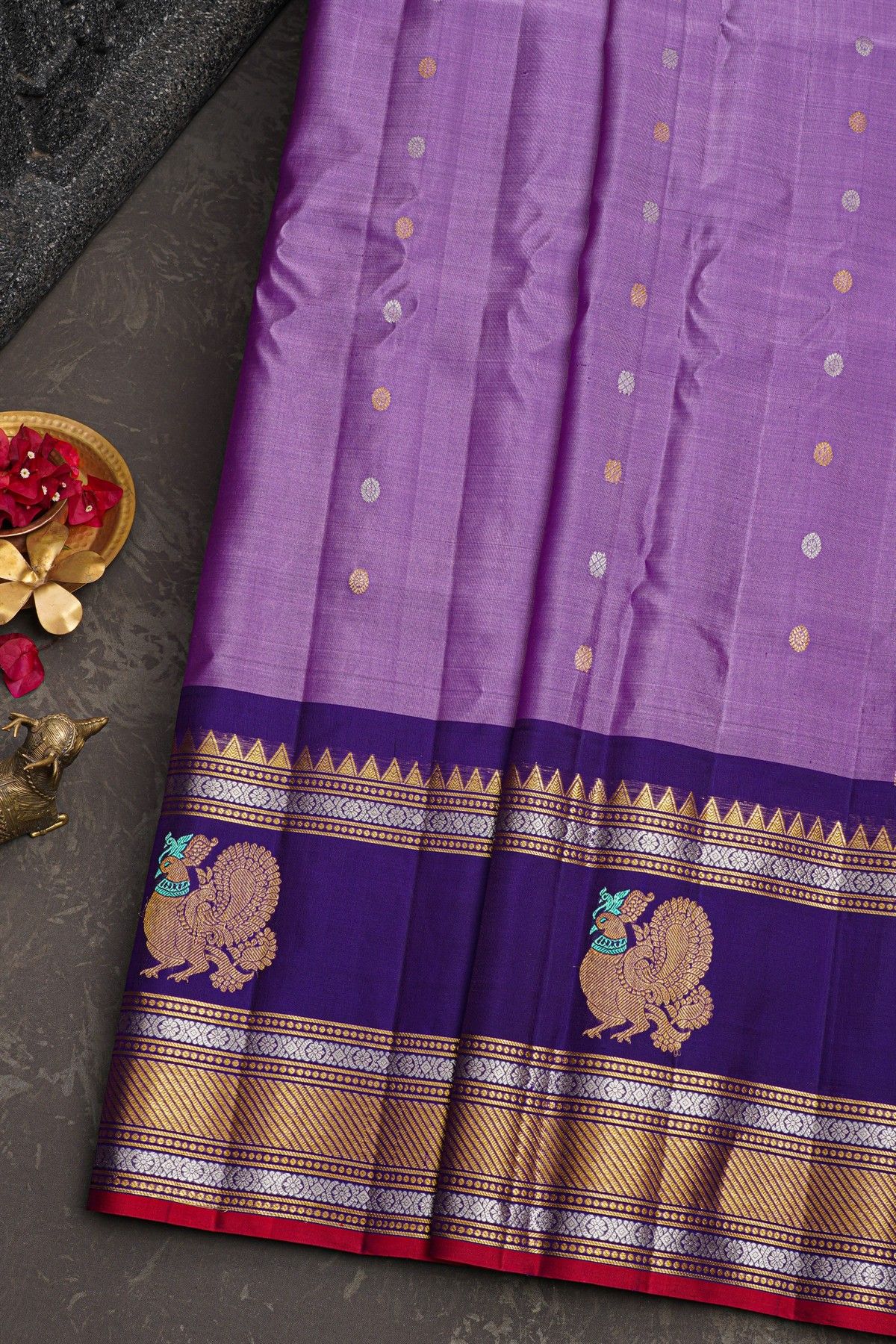 Gadwal Silk Lavender Saree