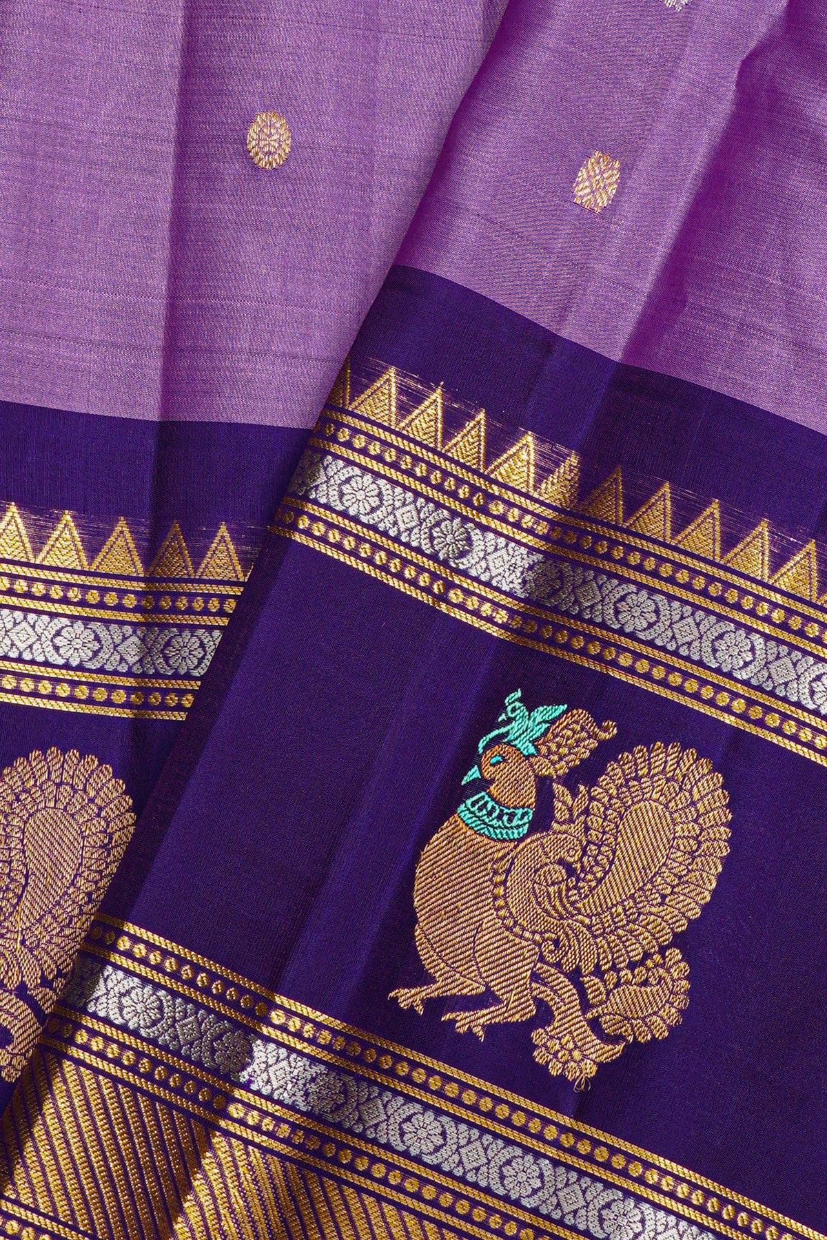 Gadwal Silk Lavender Saree