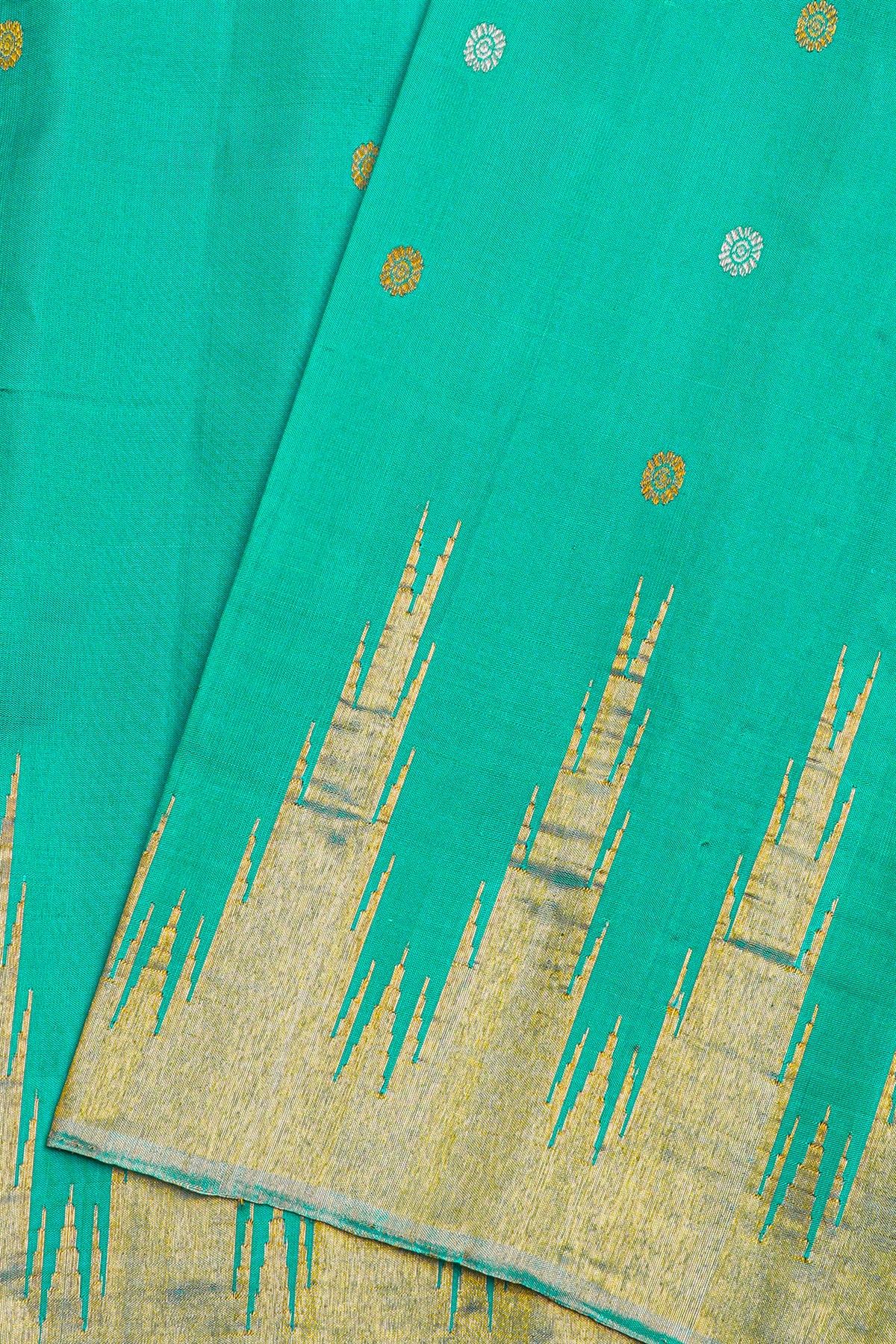 Gadwal Silk Sea Green Saree