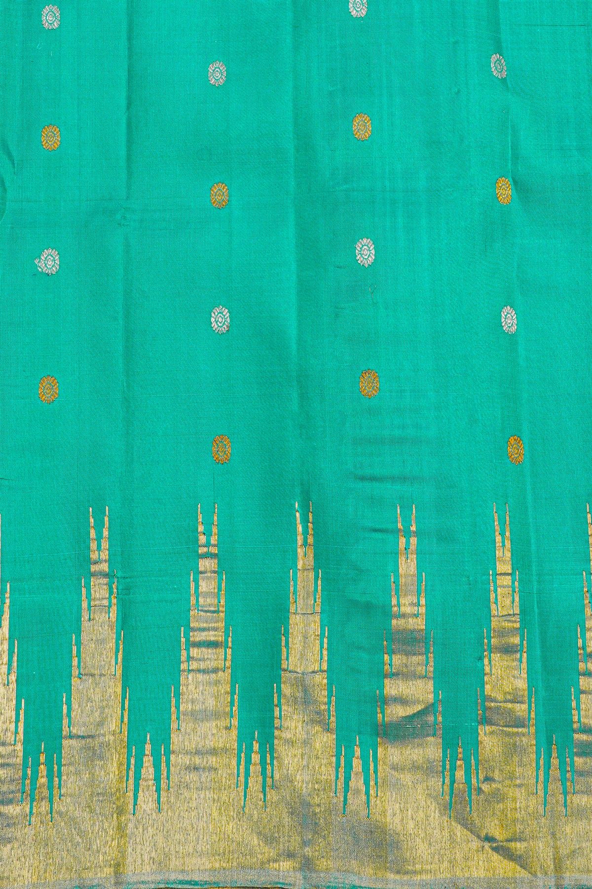 Gadwal Silk Sea Green Saree