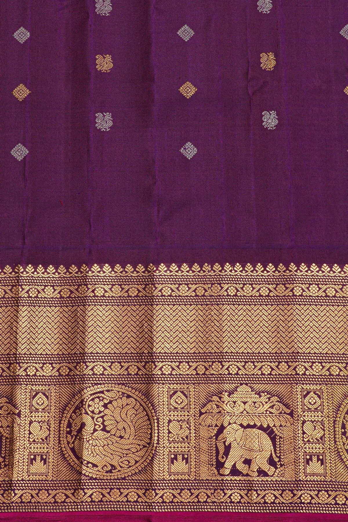 Gadwal Silk Sky Blue Saree