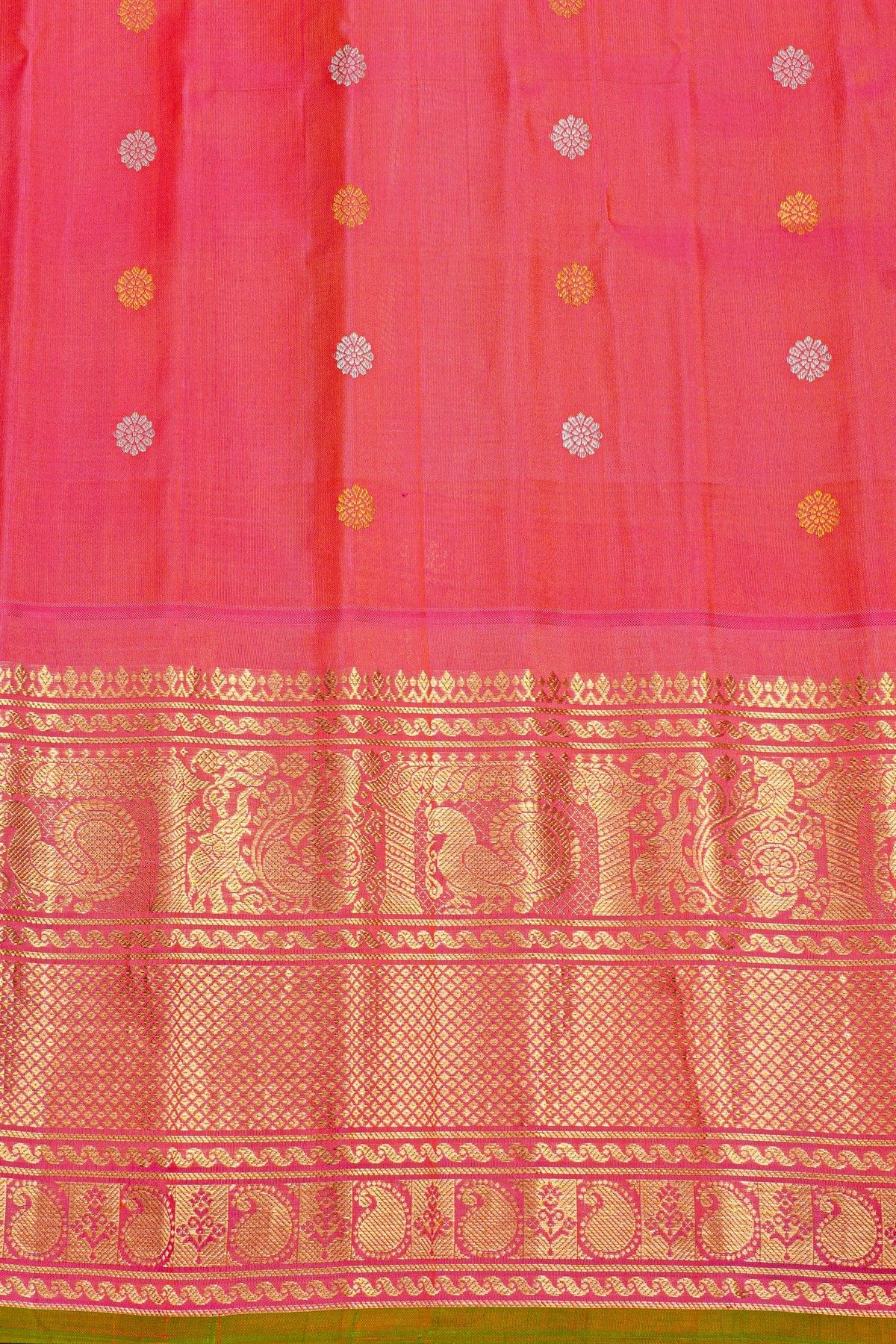 Gadwal Silk Light Green Saree