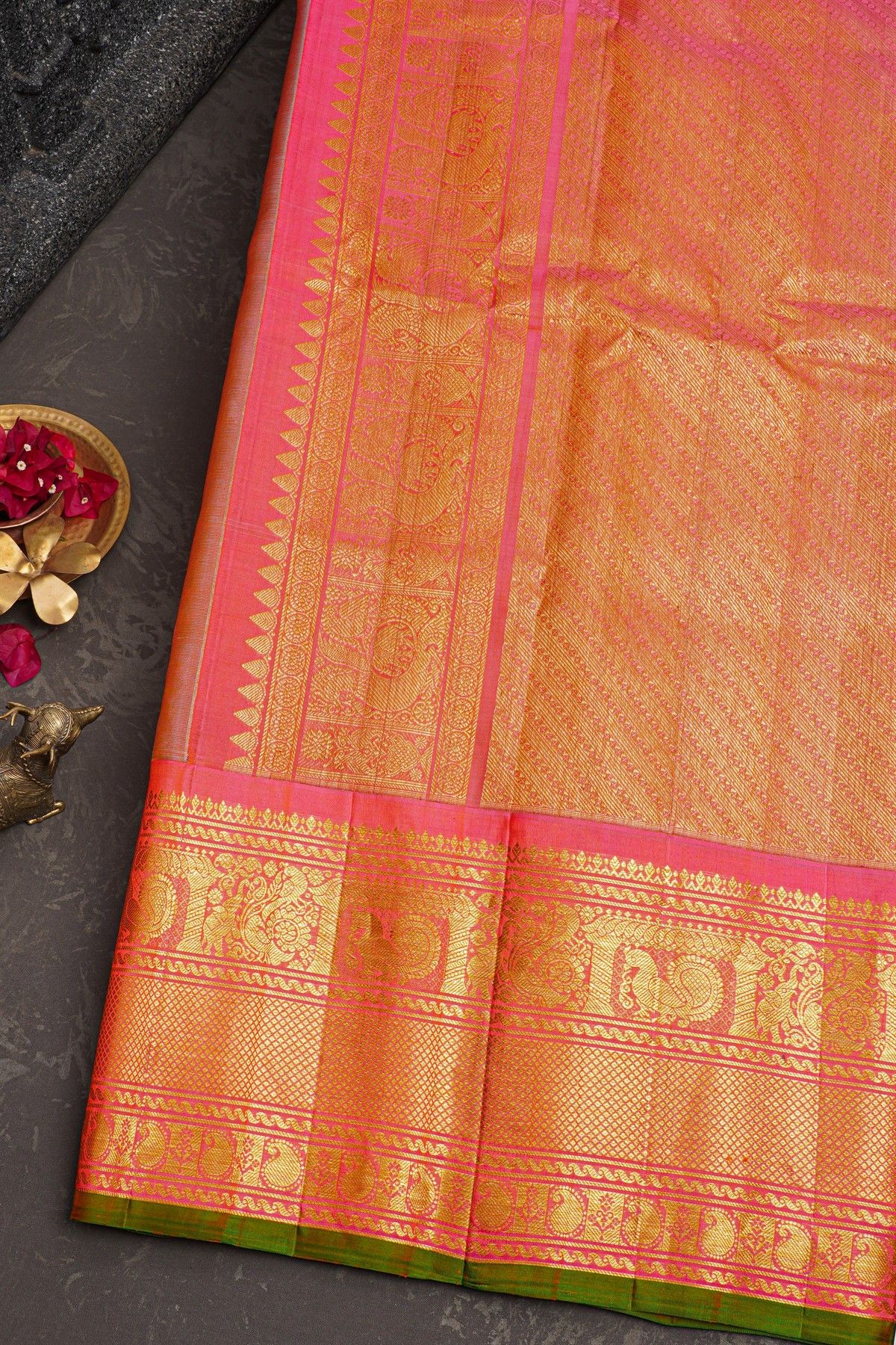 Gadwal Silk Sky Blue Saree