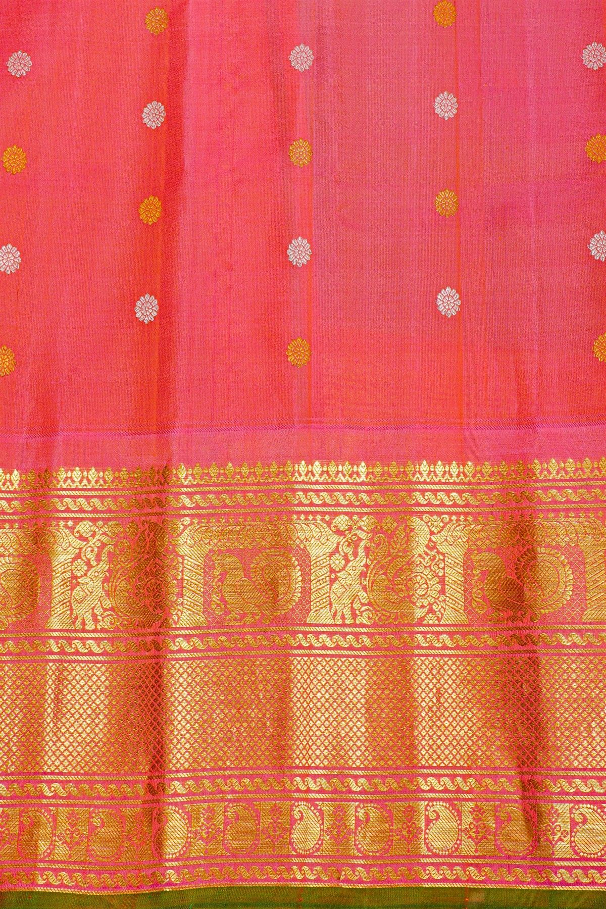 Gadwal Silk Sky Blue Saree