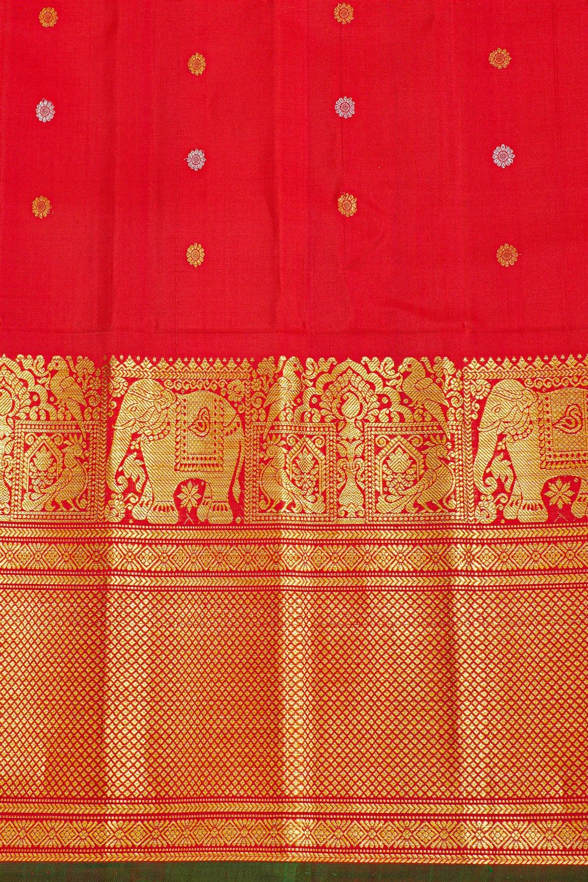 Gadwal Silk Yellow Saree