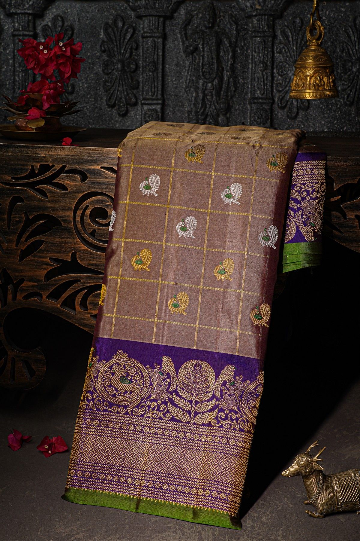 Gadwal Silk Dual Colour Saree