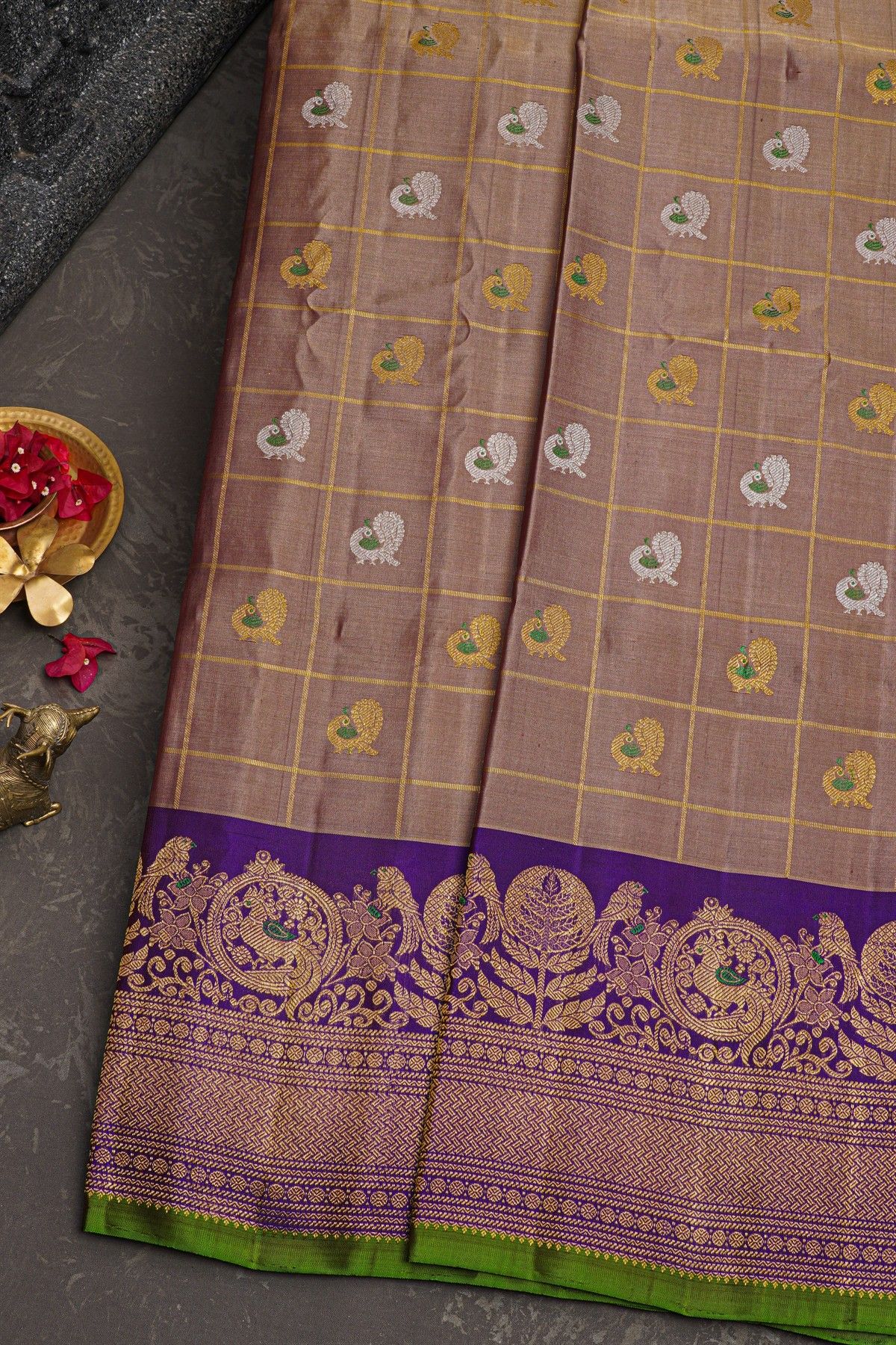 Gadwal Silk Dual Colour Saree
