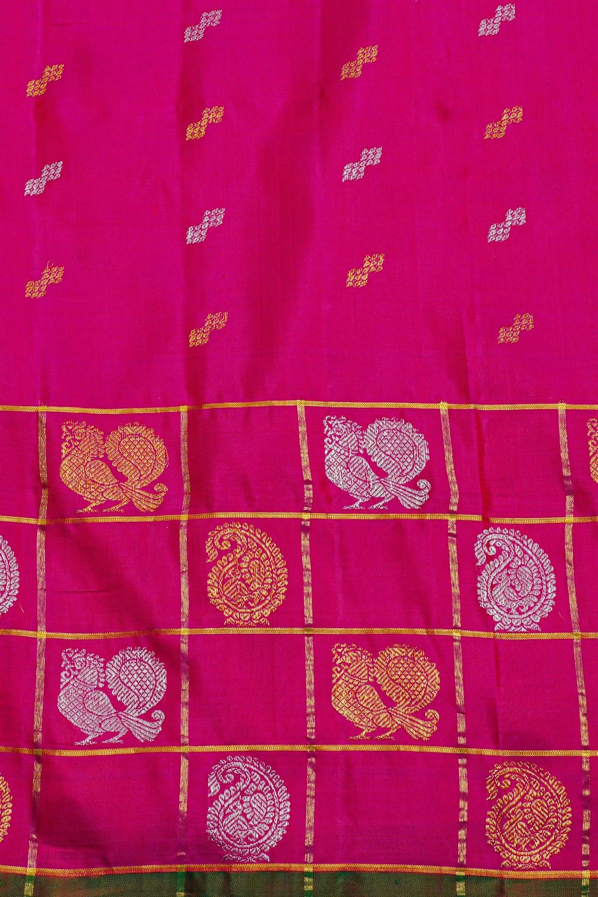 Gadwal Silk Orange Saree
