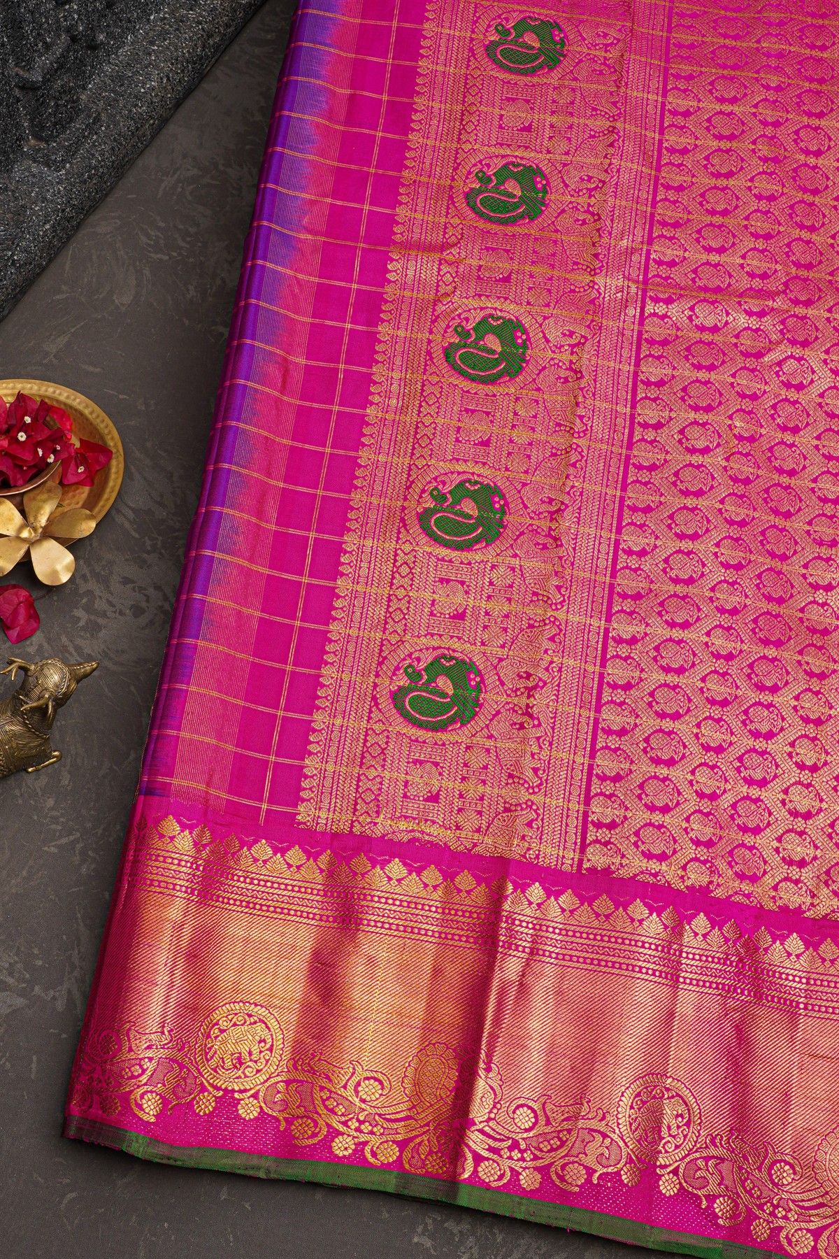 Gadwal Silk Purple Saree