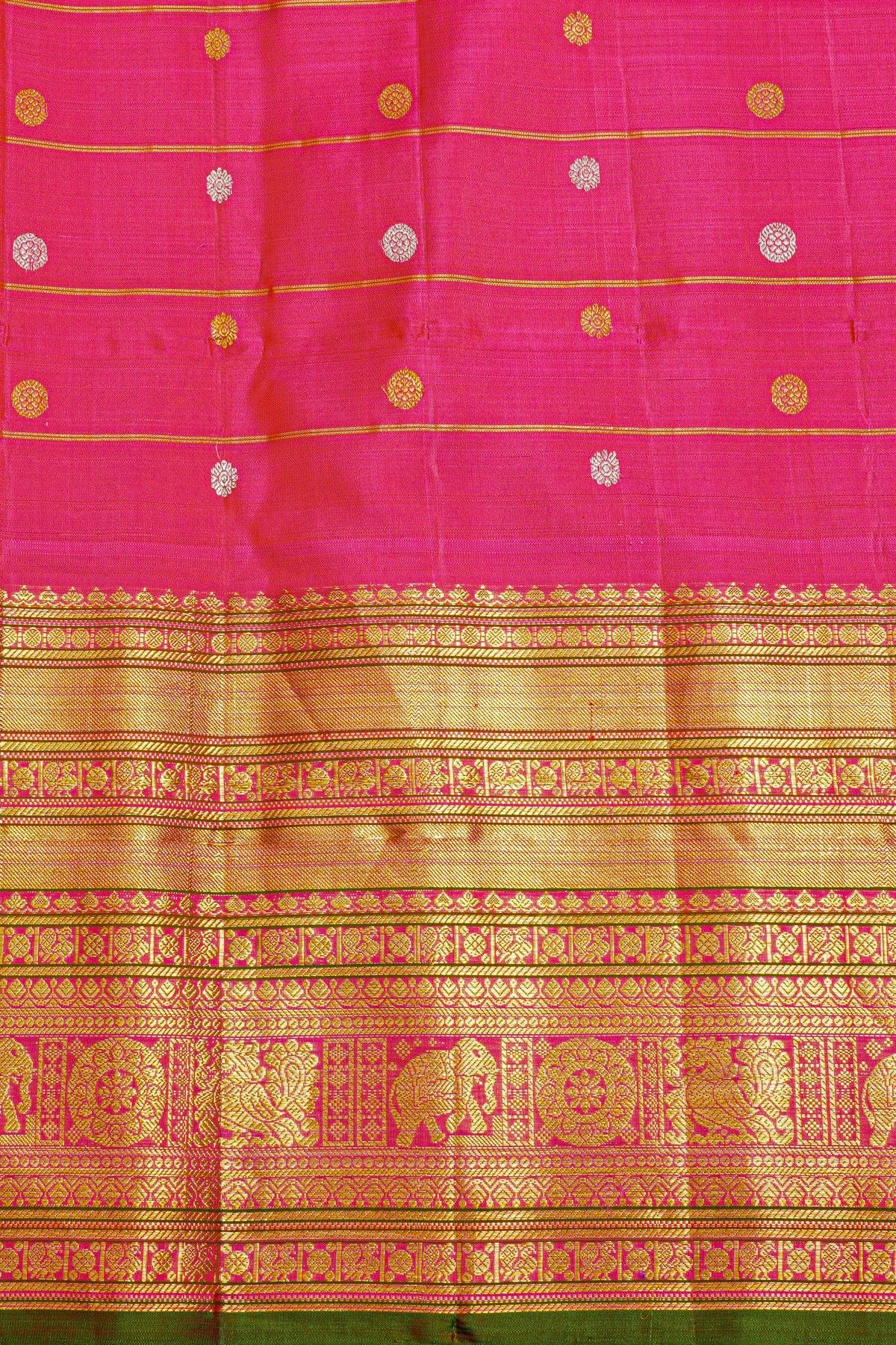 Gadwal Silk Orange Saree