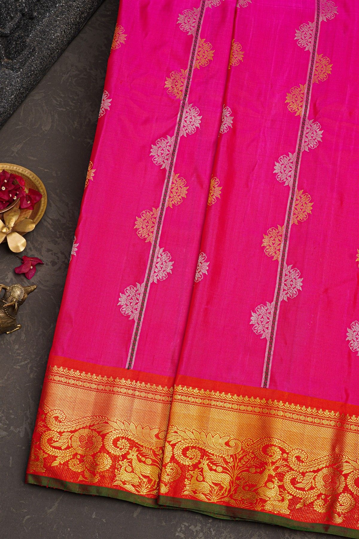Gadwal Silk Pink Saree