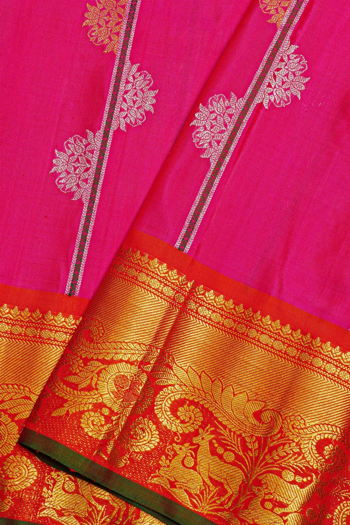 Gadwal Silk Pink Saree