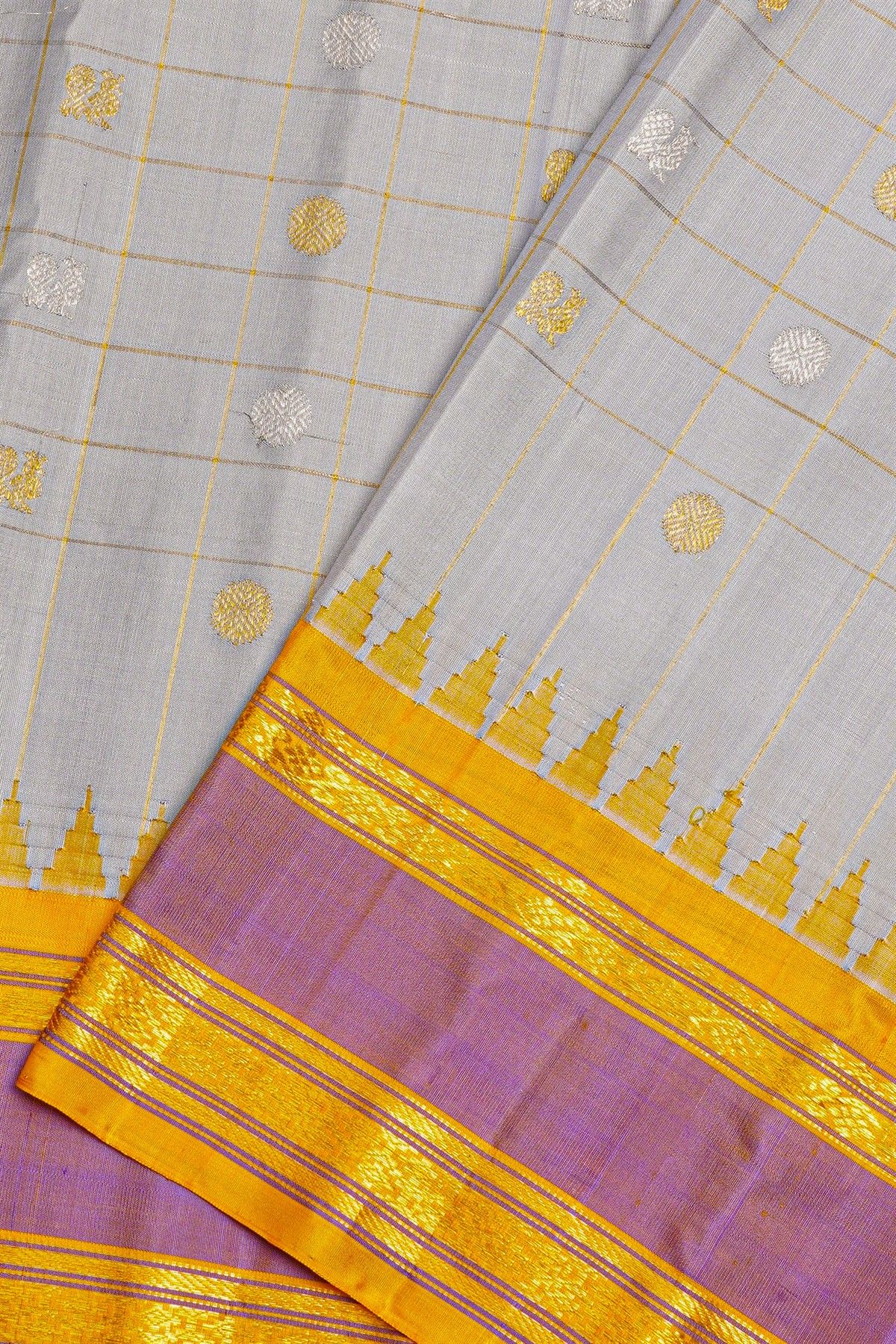 Gadwal Silk Grey Saree