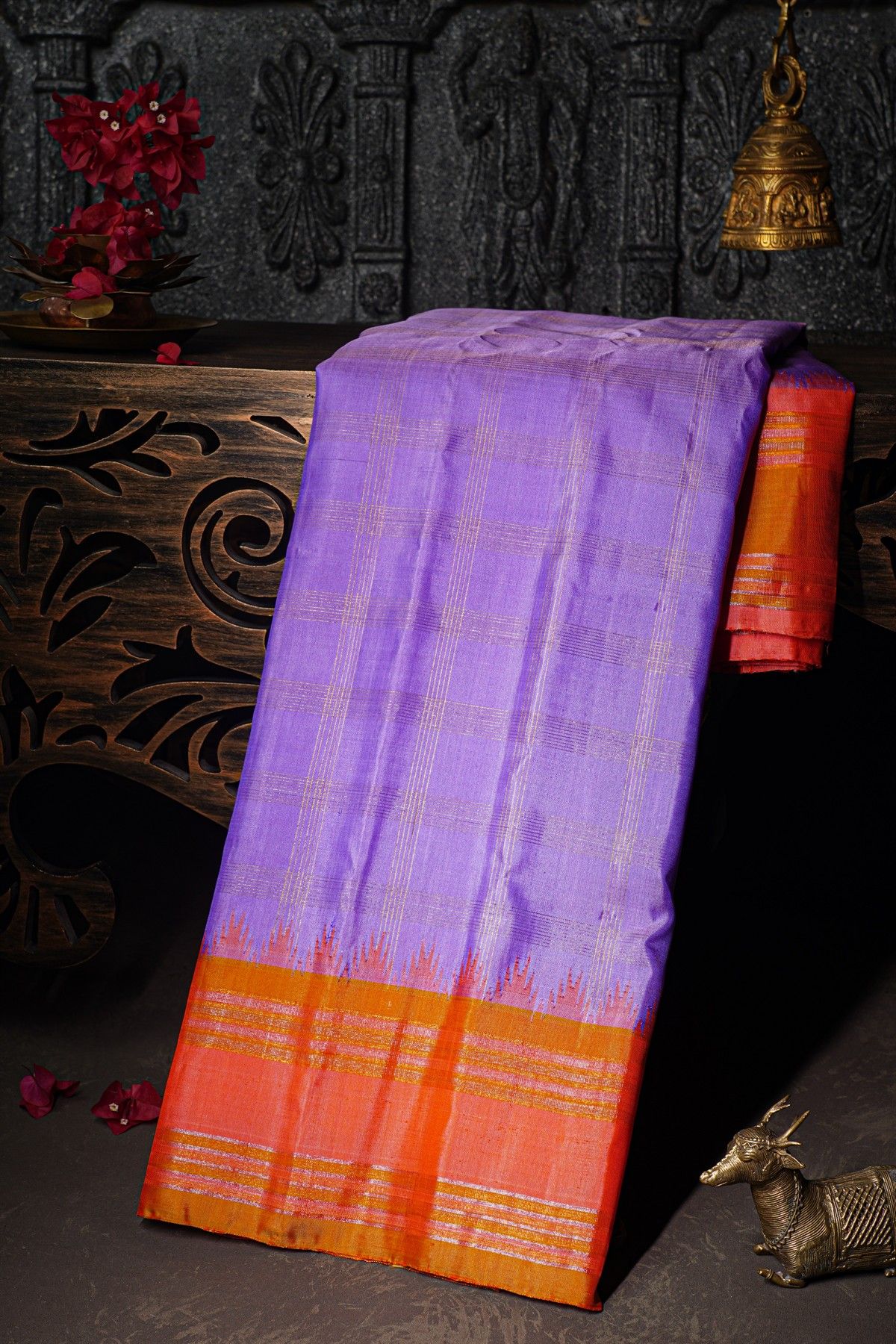 Gadwal Silk Lavender Saree