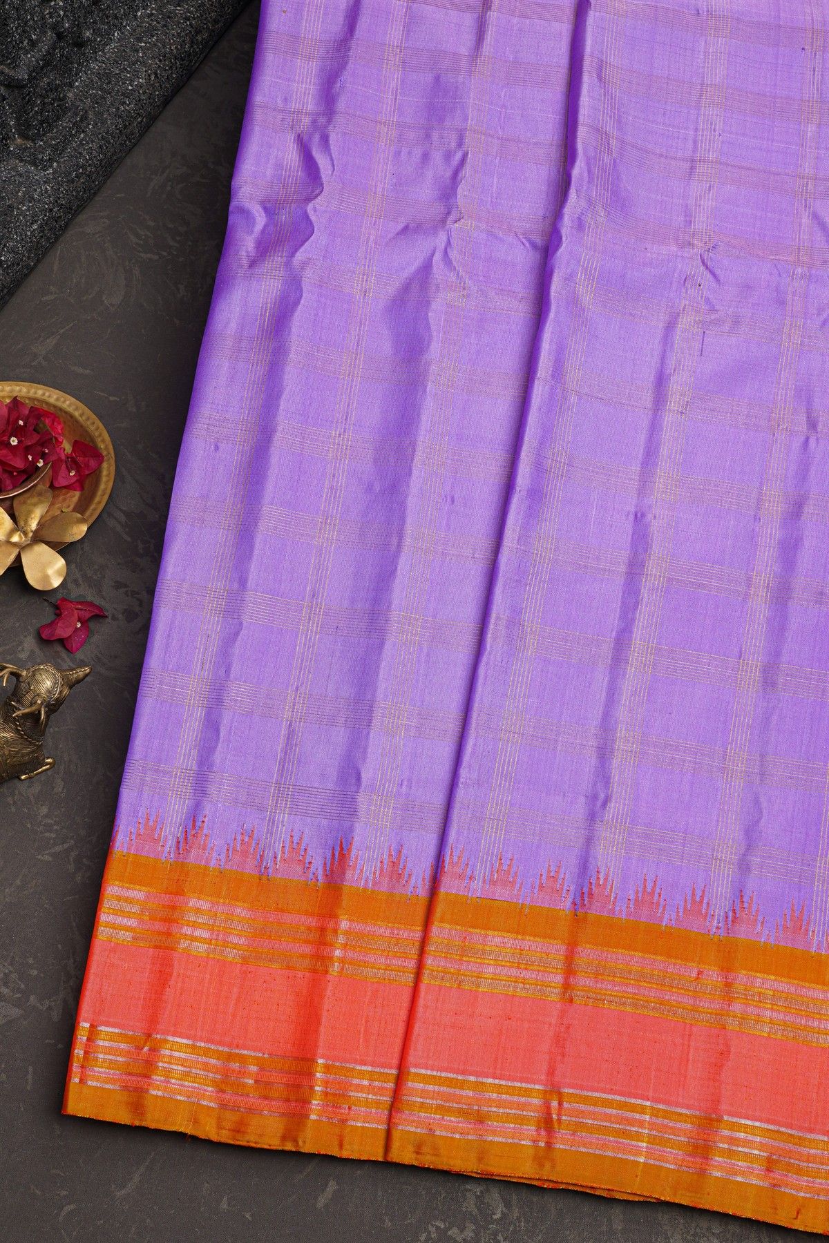Gadwal Silk Lavender Saree