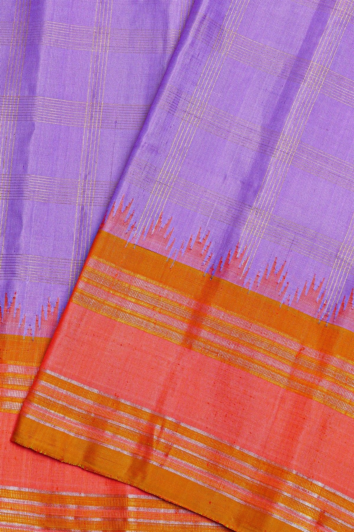 Gadwal Silk Lavender Saree