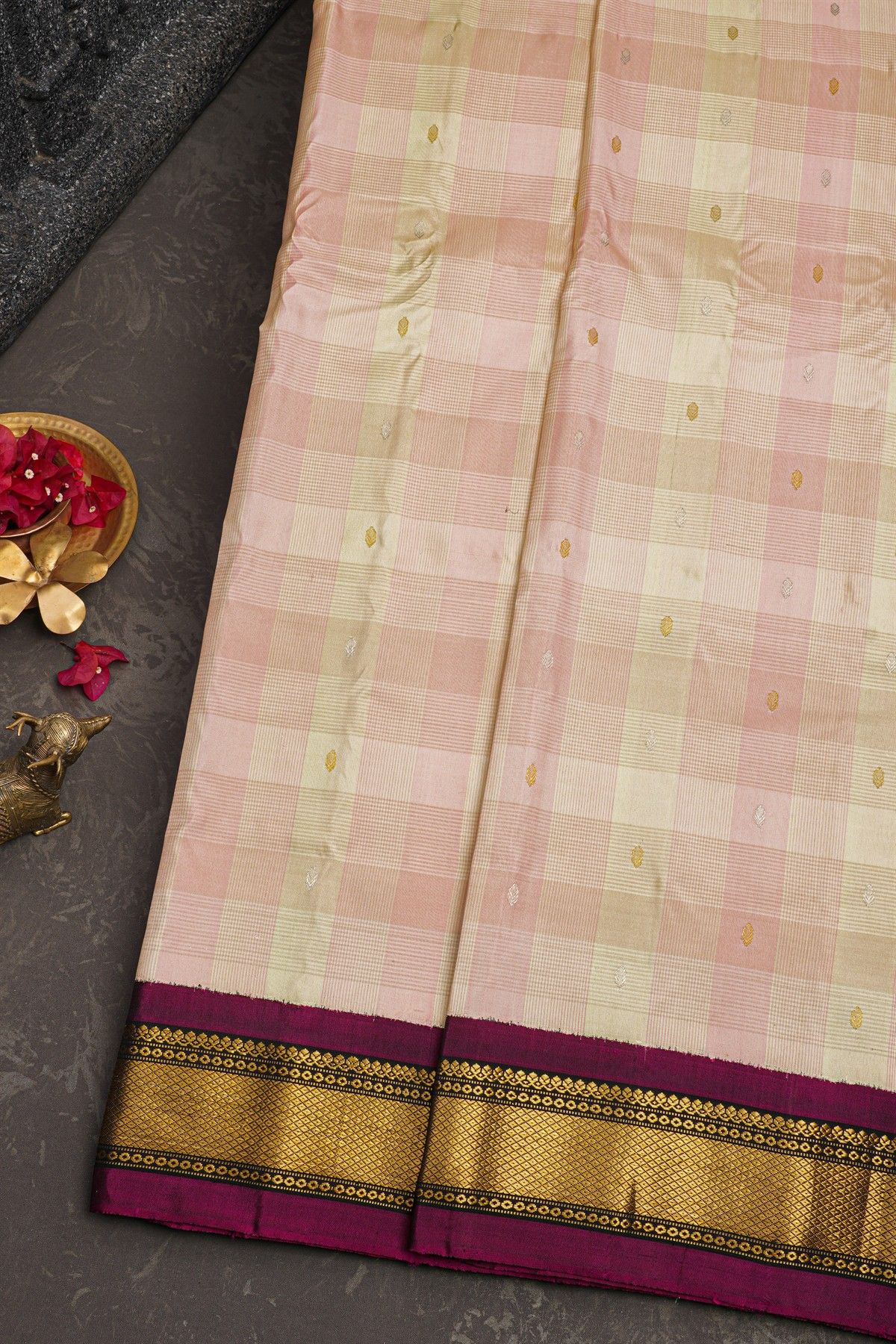 Gadwal Silk Multi Colour Saree