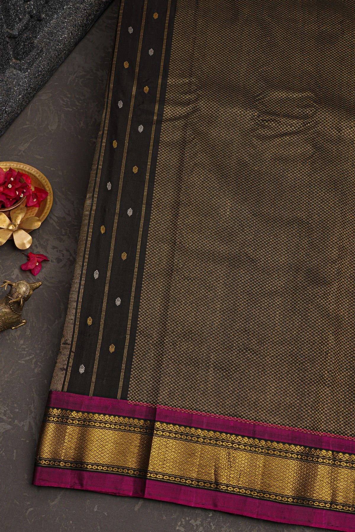 Gadwal Silk Multi Colour Saree