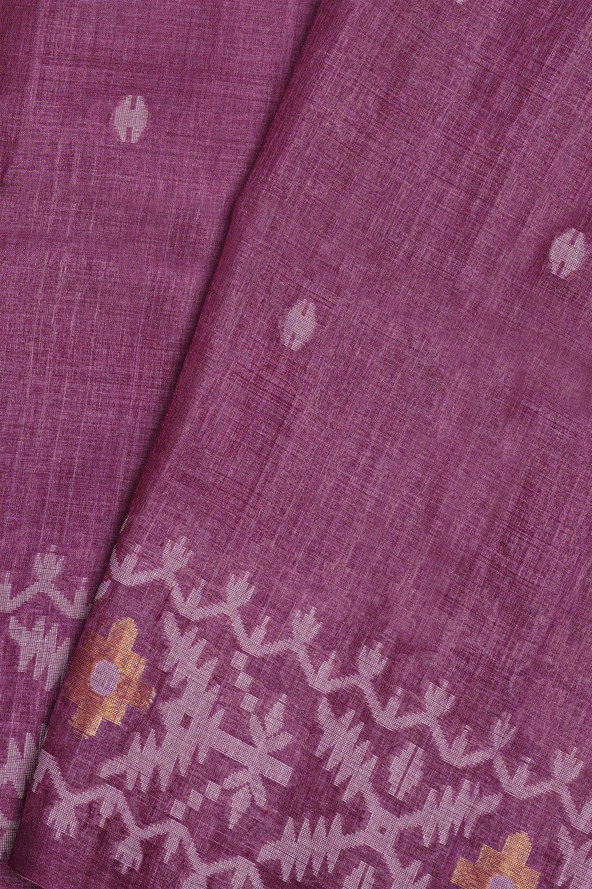 Fancy Tussar Purple Saree
