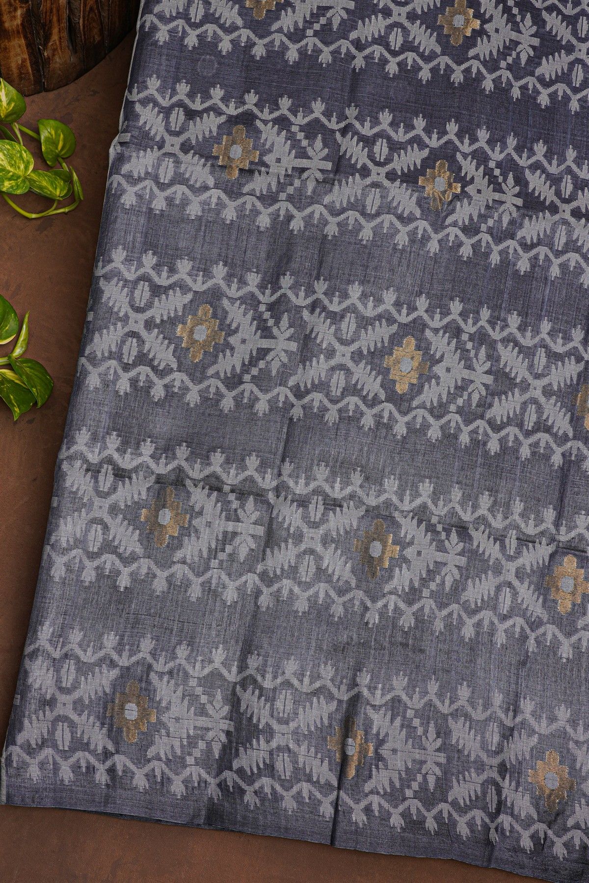 Fancy Tussar Grey Saree